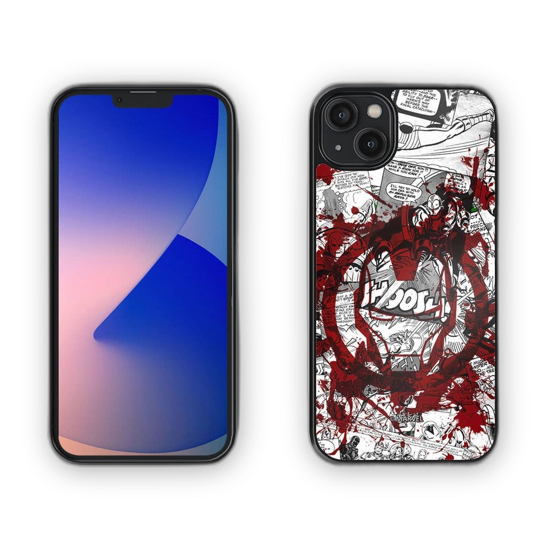 Splash Out Iron Man Glass iPhone Case for iPhone 14 Plus | Macmerise