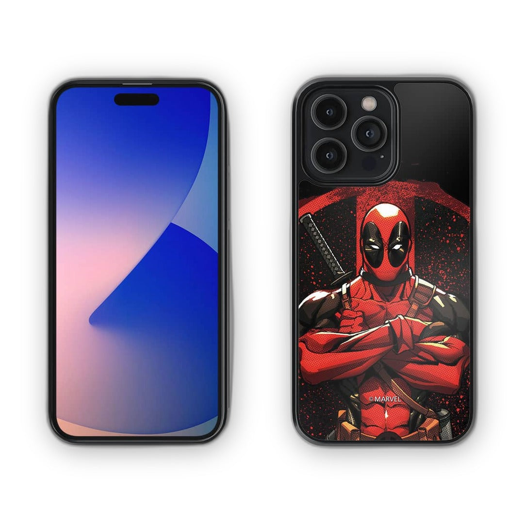 Deadpool Stance Glass iPhone Case for iPhone 14 Pro Max | Macmerise