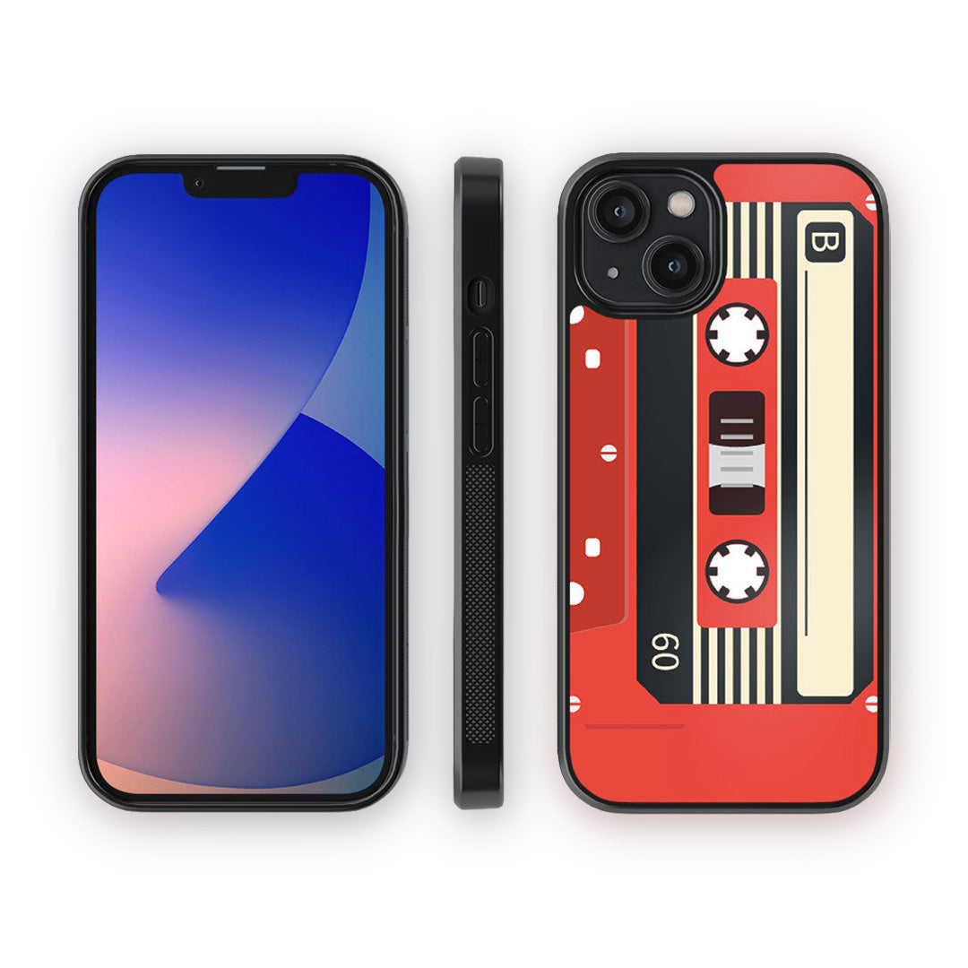 Cassette Red Glass iPhone Case for iPhone 14 | Macmerise