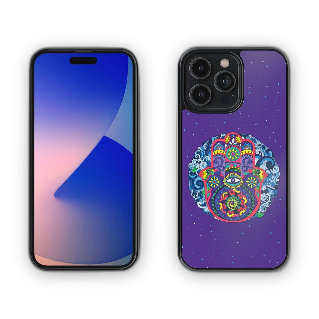 Humsa Mandala Glass iPhone Case for iPhone 14 Pro Max | Macmerise
