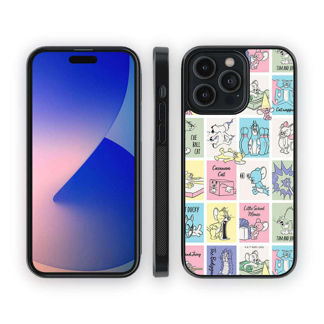 Cat Chase Glass iPhone Case for iPhone 14 Pro Max | Macmerise