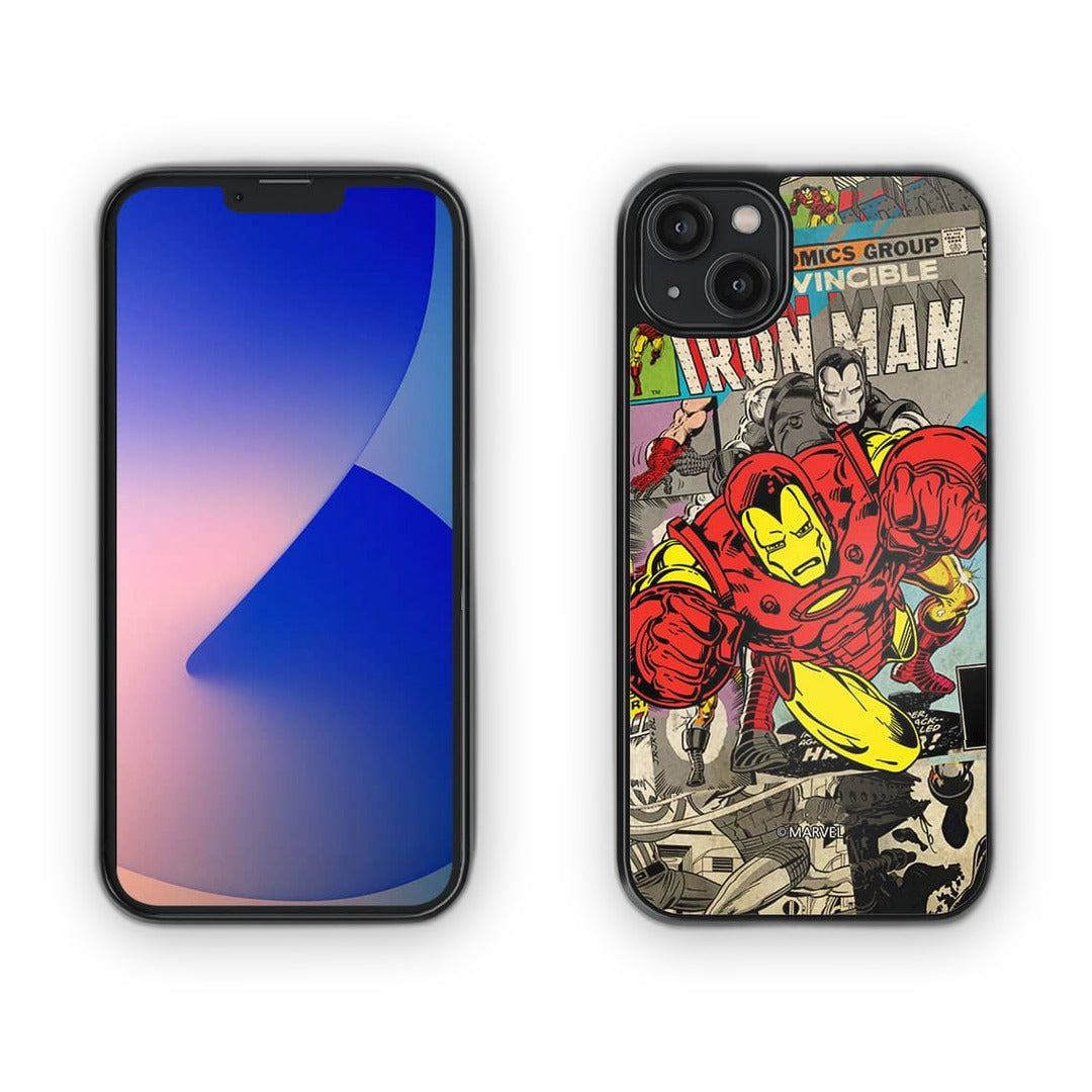 Comic Iron Man Glass iPhone Case for iPhone 14 Plus | Macmerise