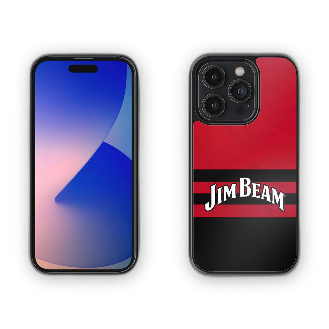 Jim Beam Red Stripes Glass iPhone Case for iPhone 14 Pro | Macmerise