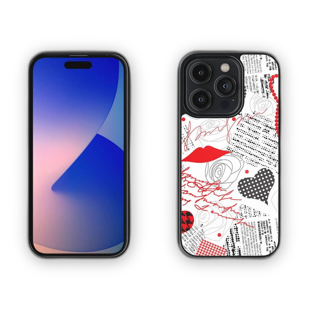 White Love Glass iPhone Case for iPhone 14 Pro | Macmerise