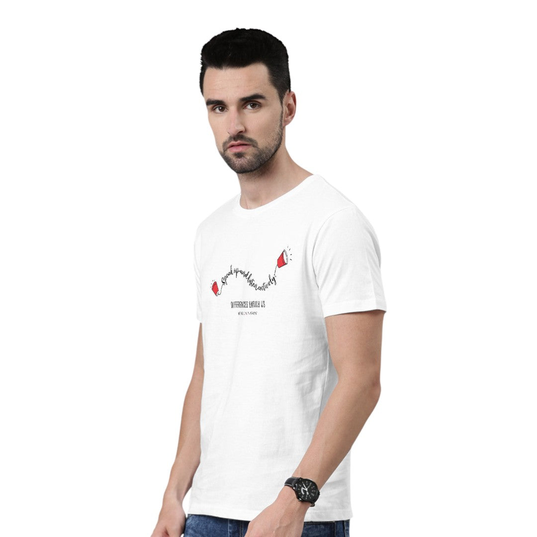 Speak Up and Listen Actively Unisex T-Shirt | Macmerise