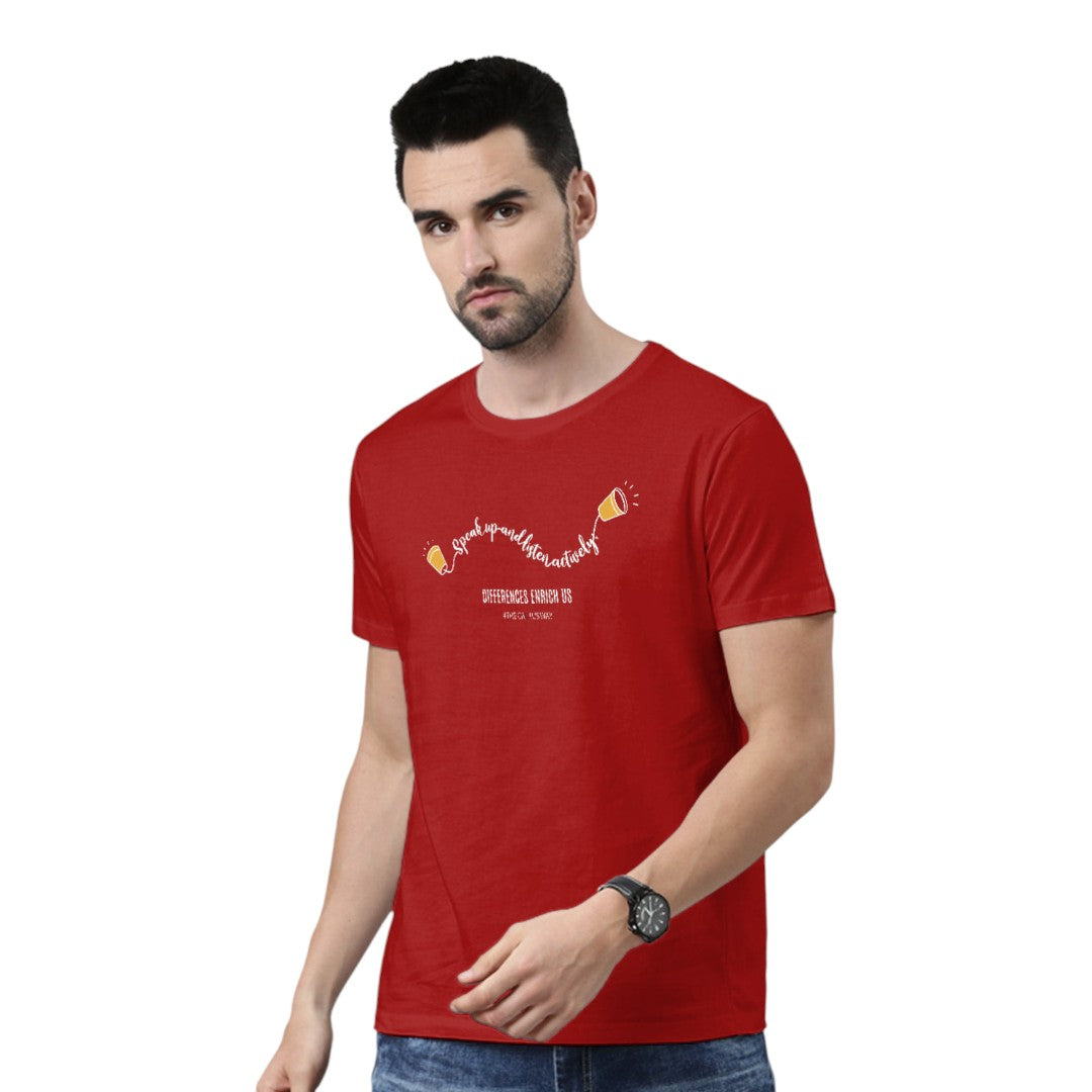 Speak Up and Listen Actively Unisex T-Shirt | Macmerise
