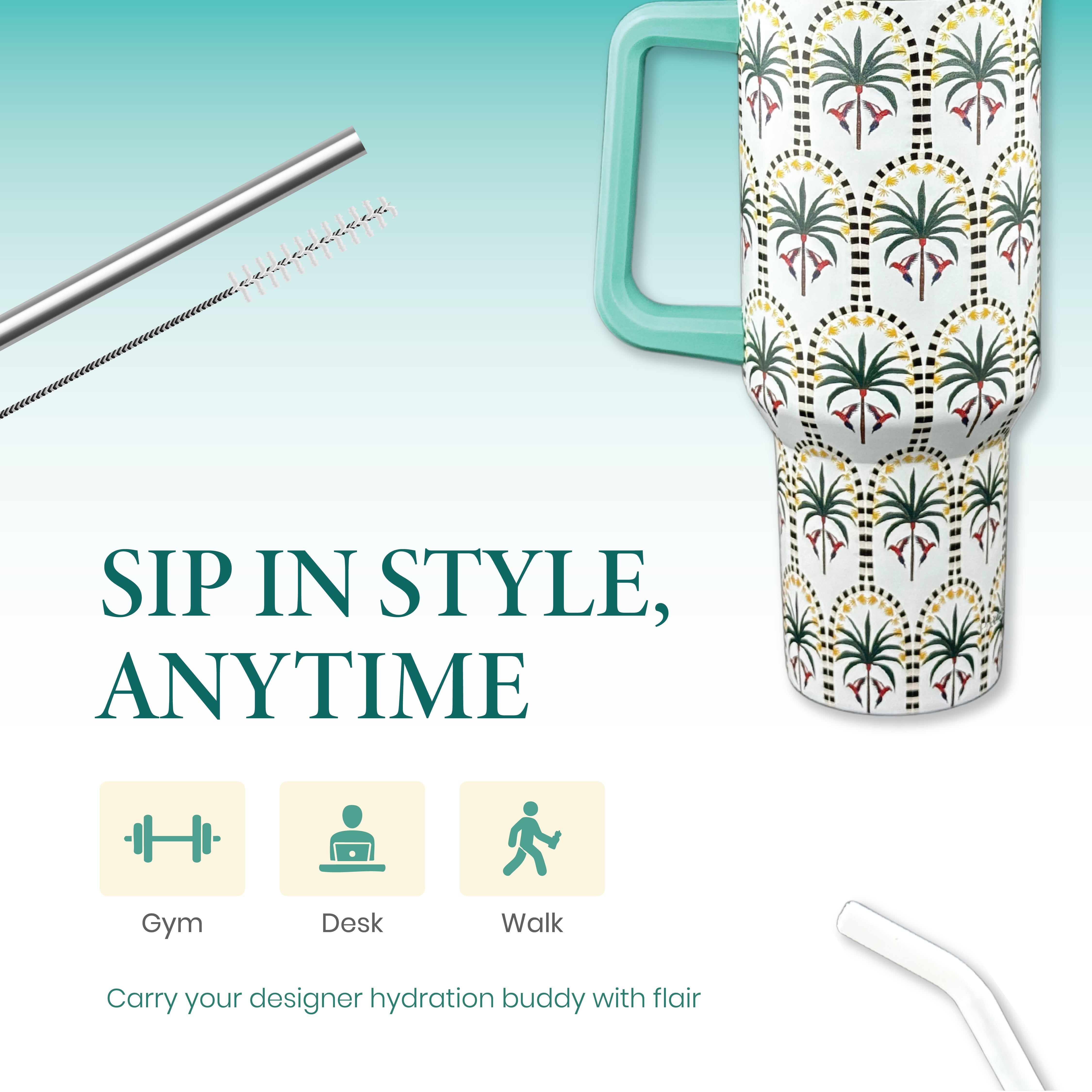 Payal Singhal FOMO Tumbler Aqua Blue | Macmerise