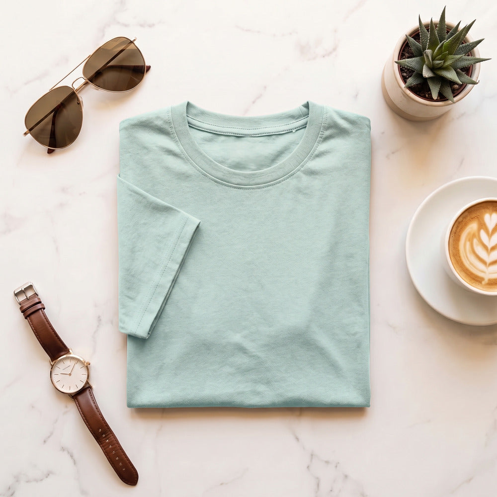 Classic Aqua Unisex T-Shirt - detail view | Macmerise