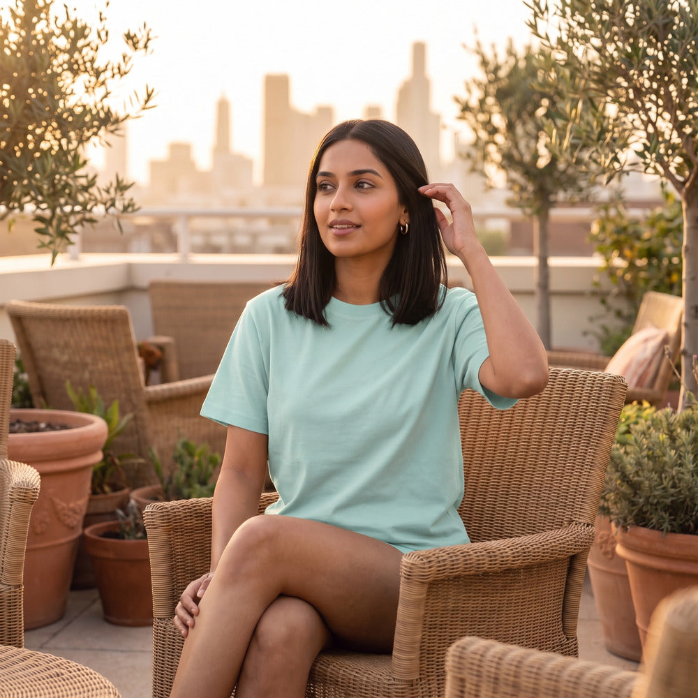 Classic Aqua Unisex T-Shirt - detail view | Macmerise