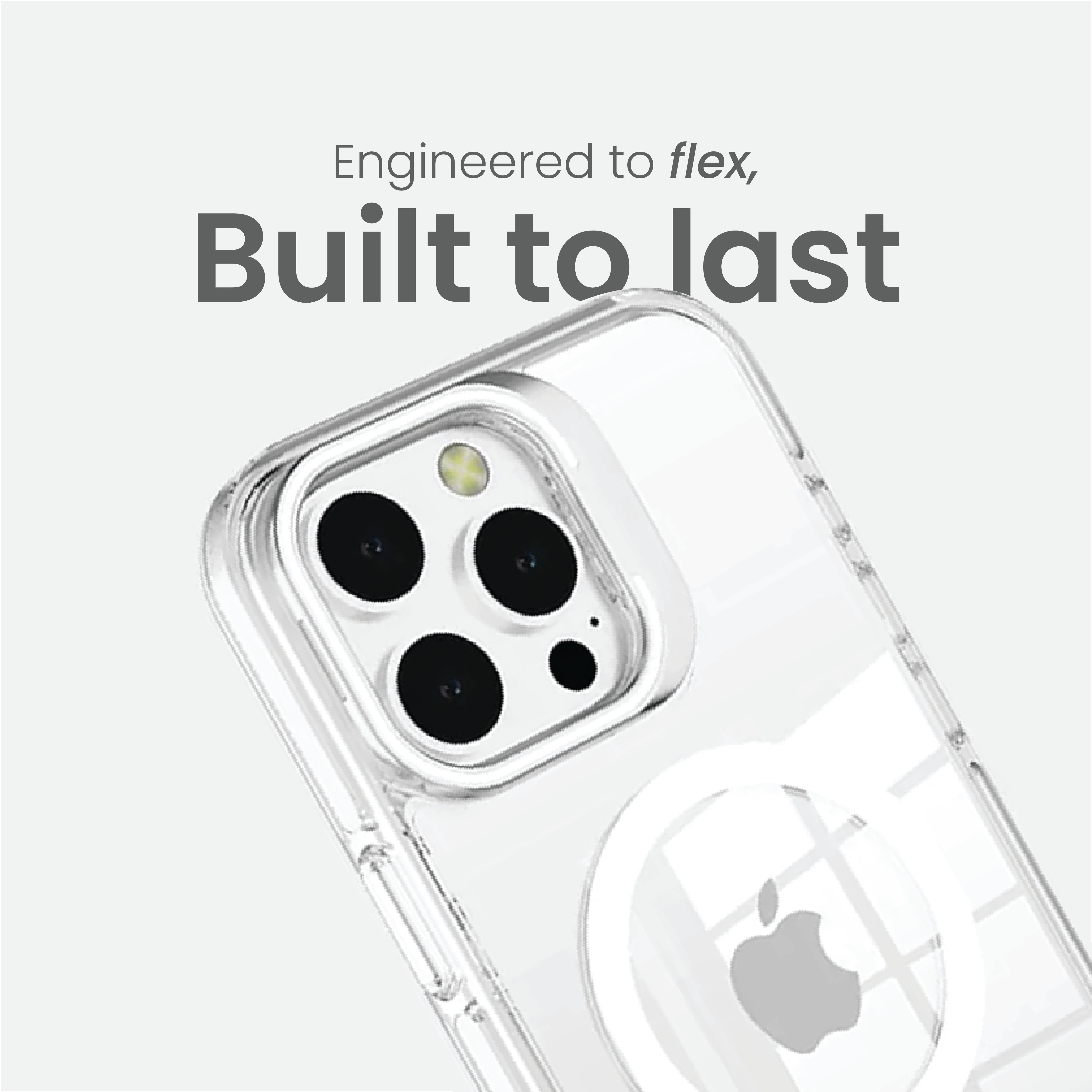 Basics - iPhone 15 Pro Max Cover - Clear Kickstand