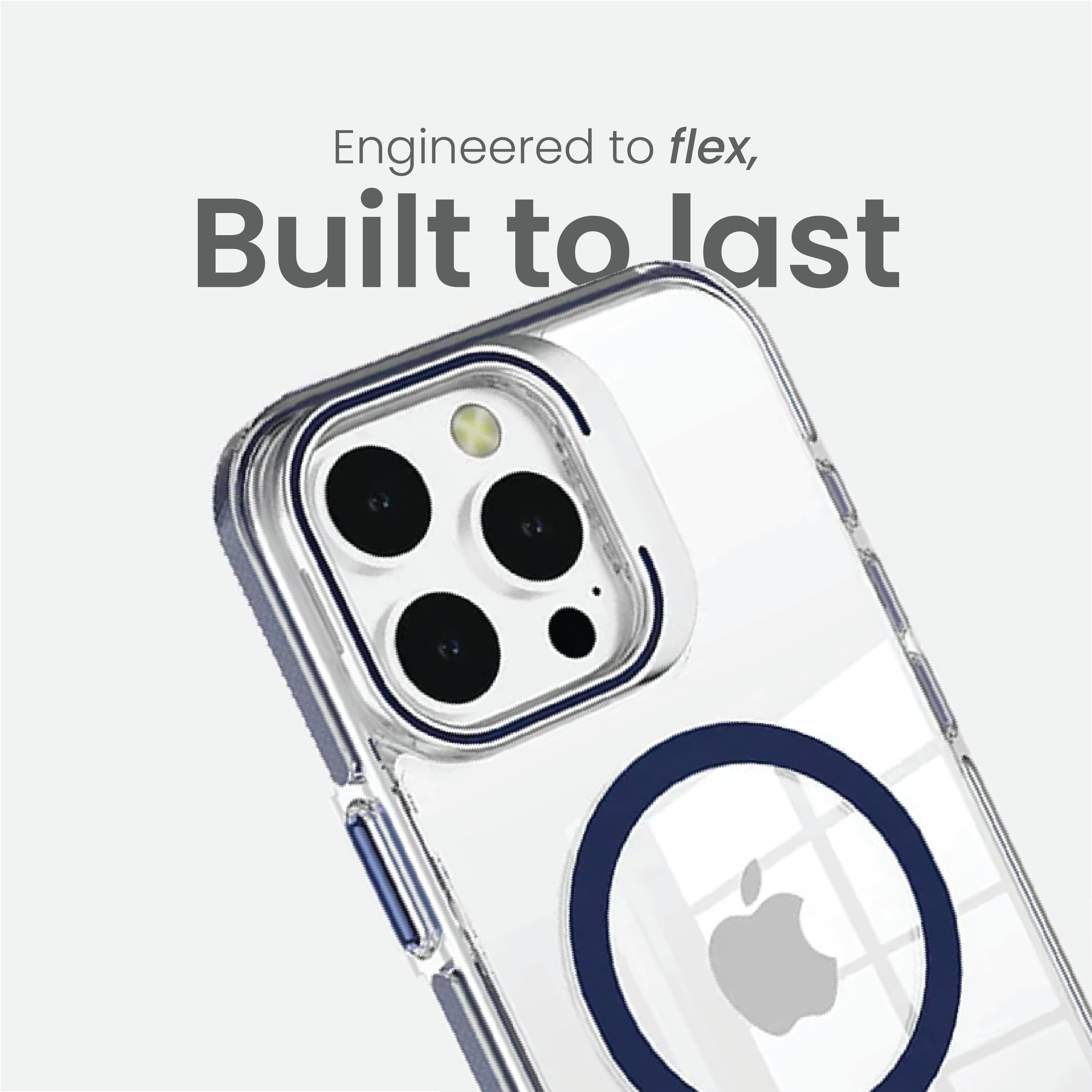 Basics - iPhone 15 Pro Max Cover - Clear Kickstand