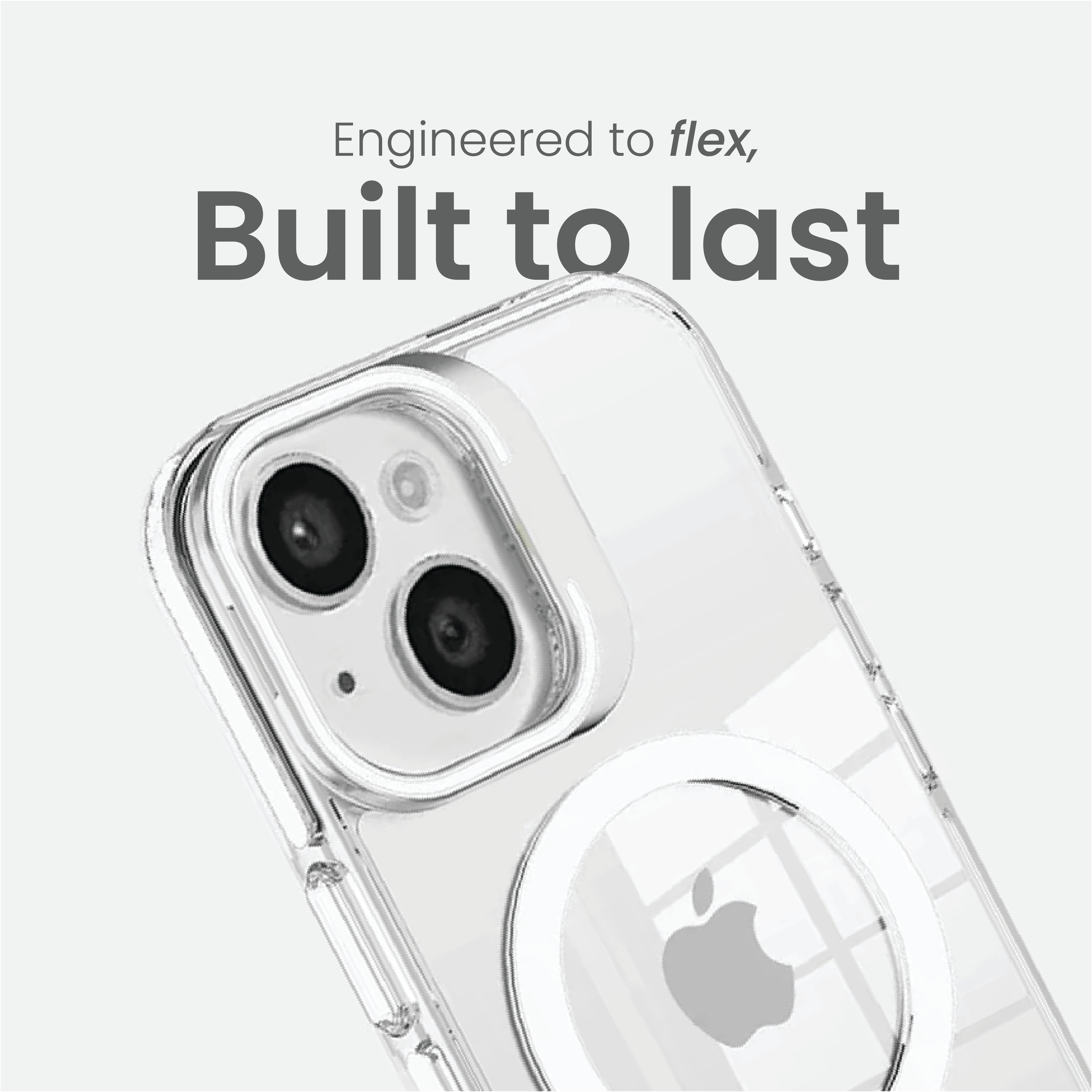 Basics - iPhone 14 Cover - Clear Kickstand