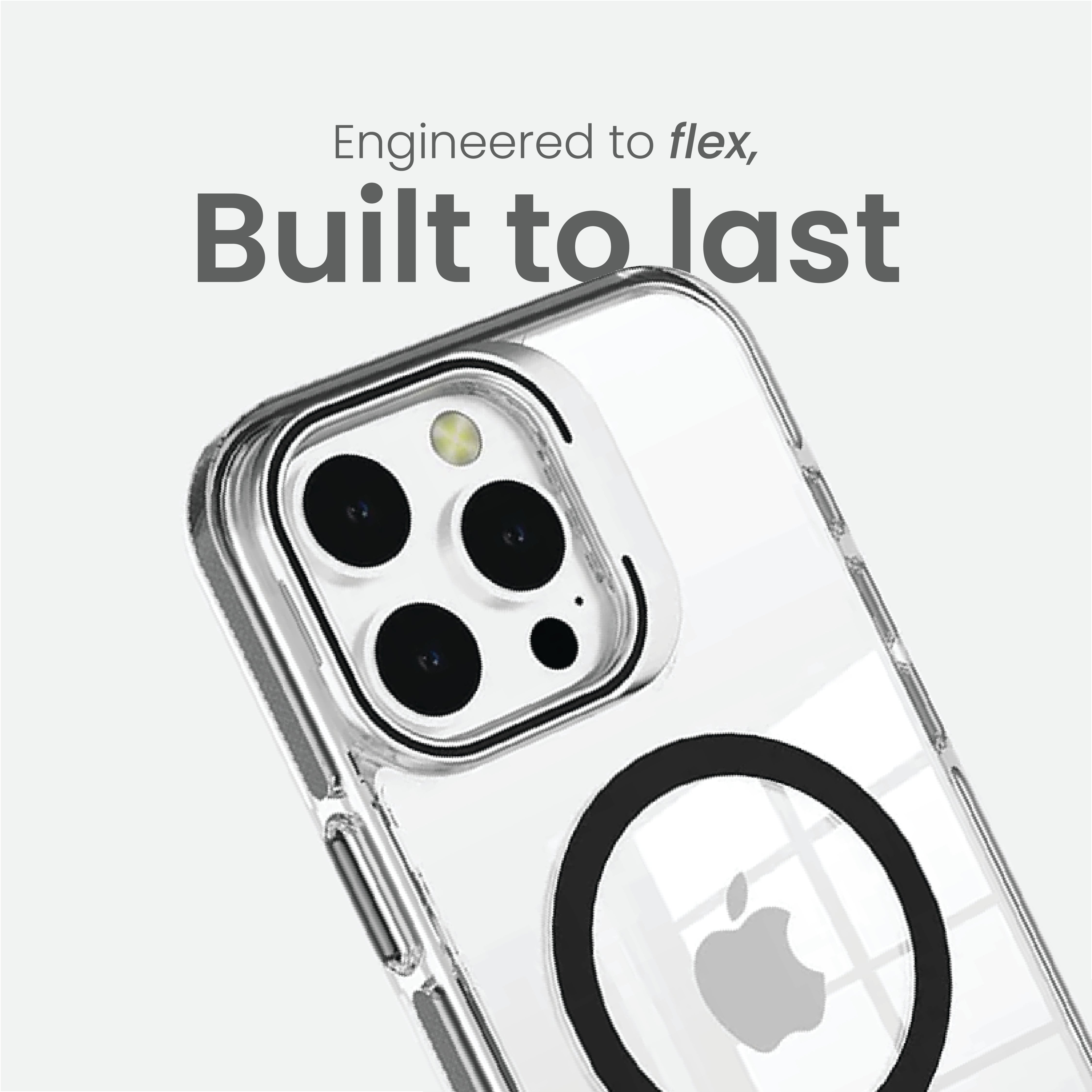 Basics - iPhone 15 Pro Max Cover - Clear Kickstand