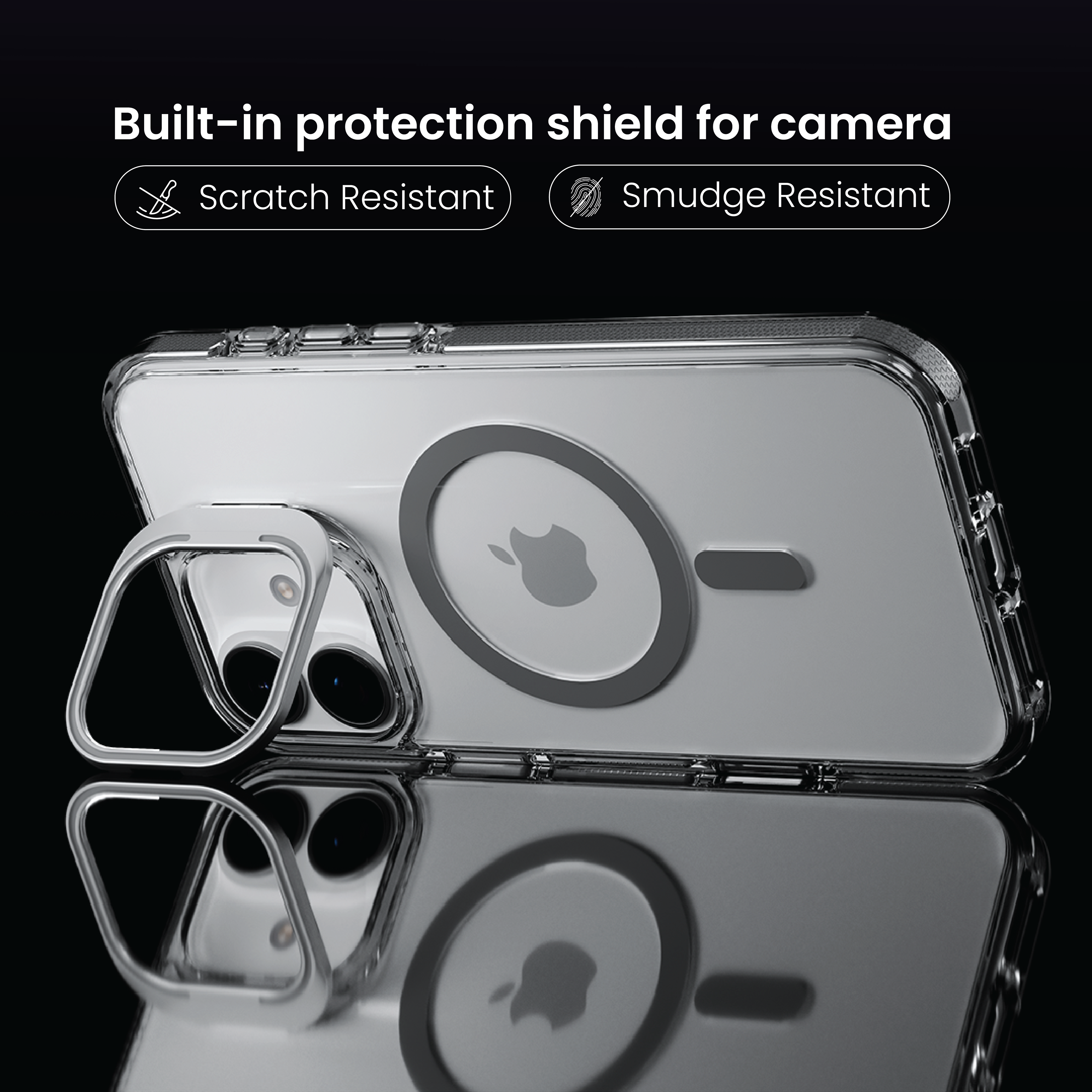 Basics - iPhone 16 Cover - Clear Kickstand