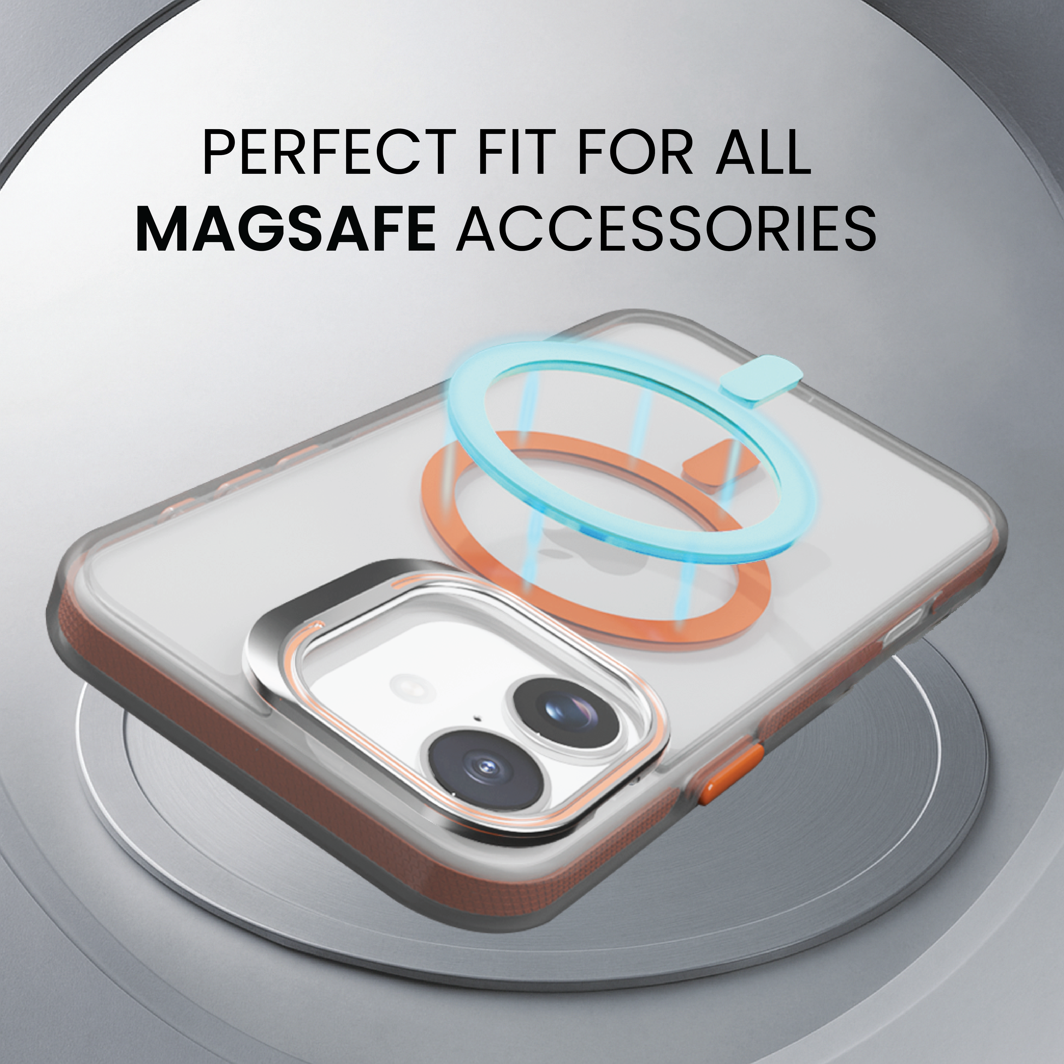 Basics - iPhone 16 Plus Cover - Clear Kickstand