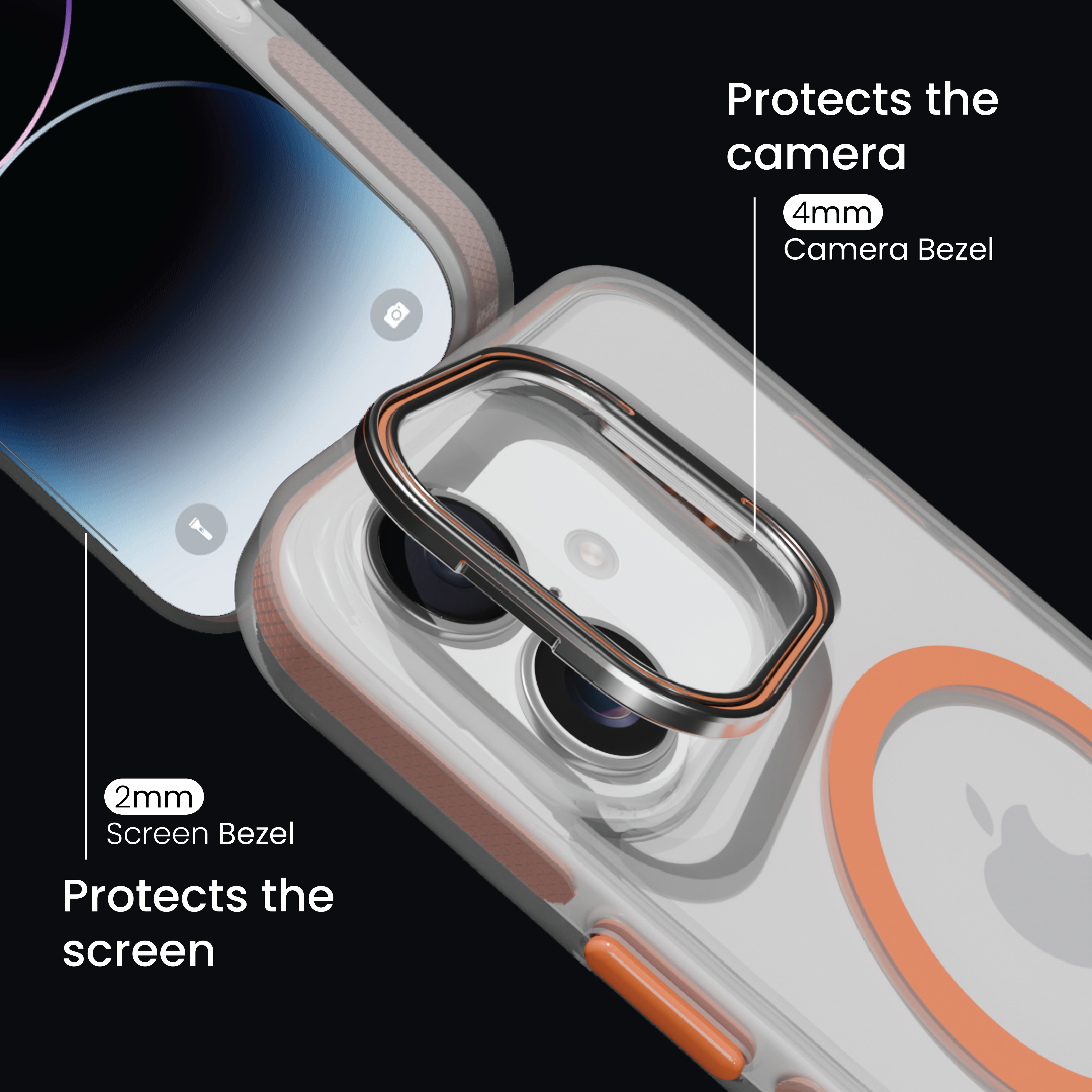 Basics - iPhone 16 Cover - Clear Kickstand