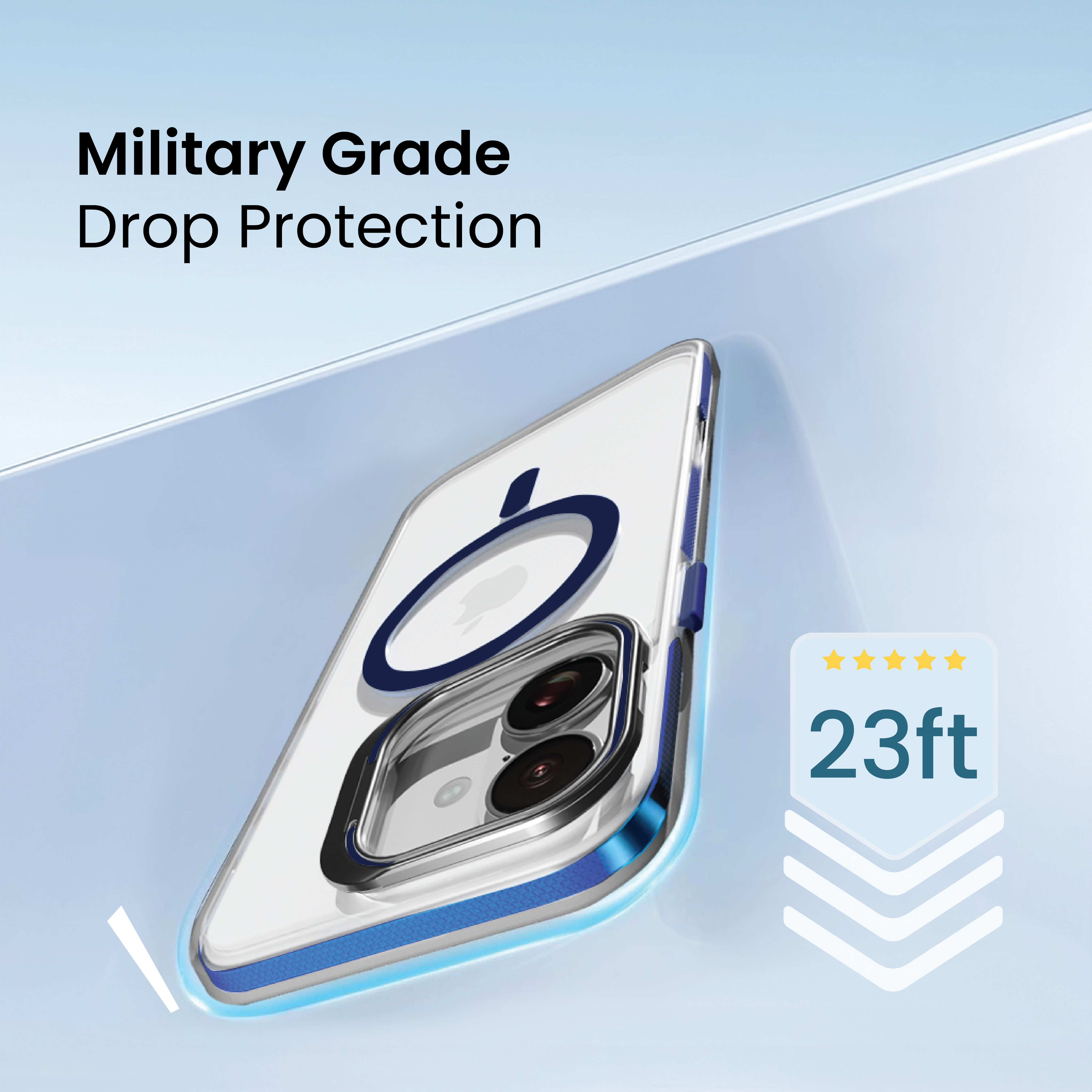 Basics - iPhone 16 Cover - Clear Kickstand