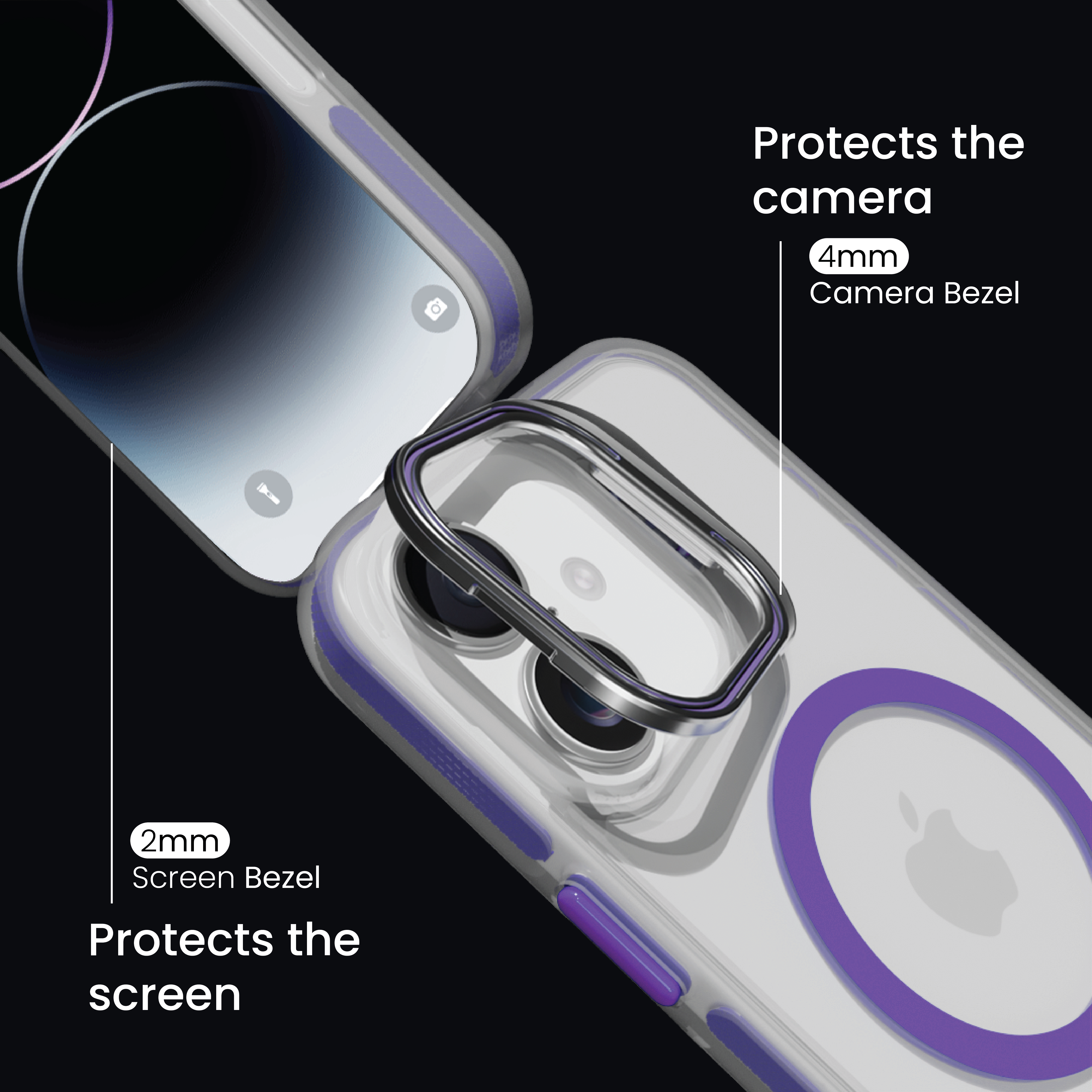 Basics - iPhone 16 Plus Cover - Clear Kickstand