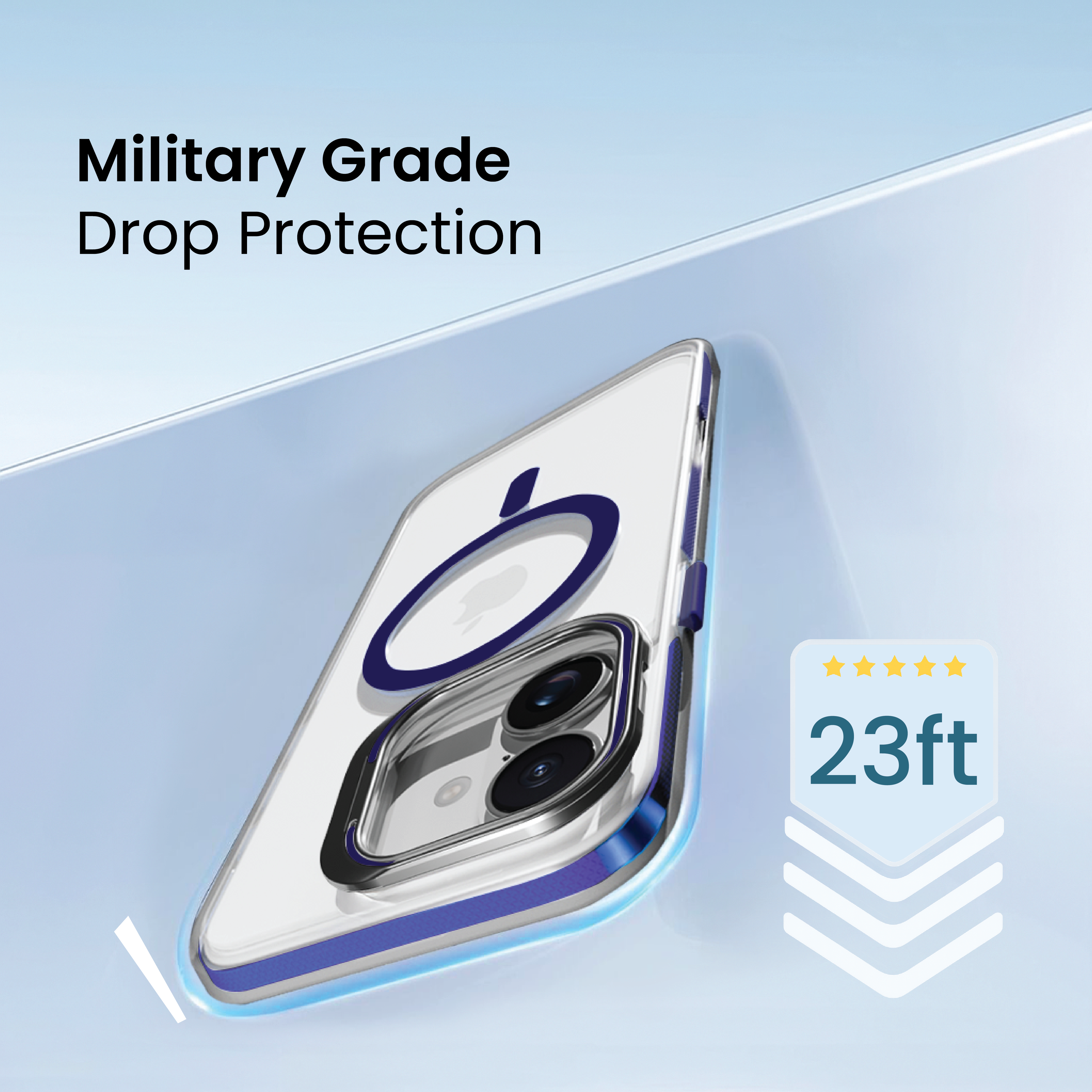 Basics - iPhone 16 Cover - Clear Kickstand