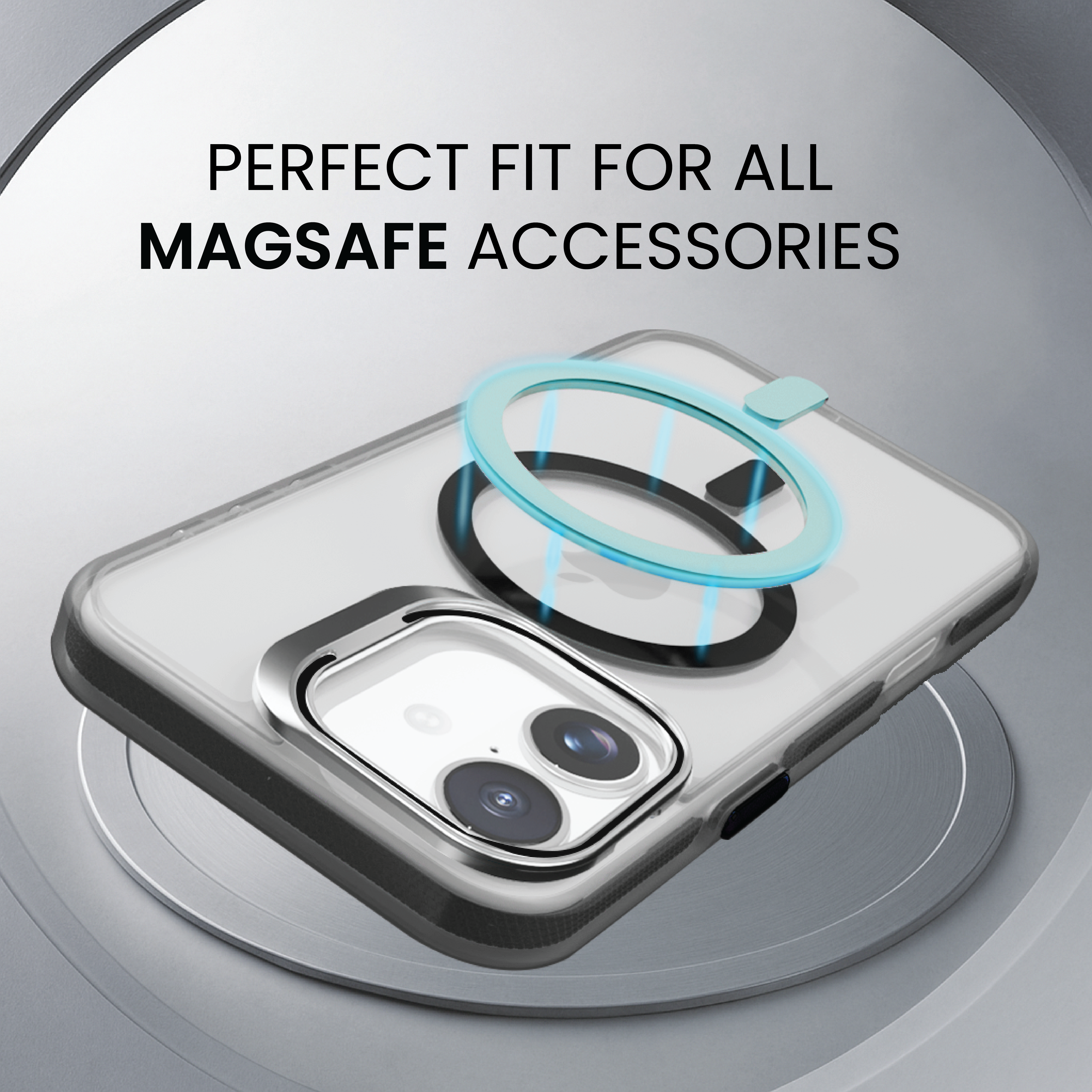 Basics - iPhone 16 Cover - Clear Kickstand