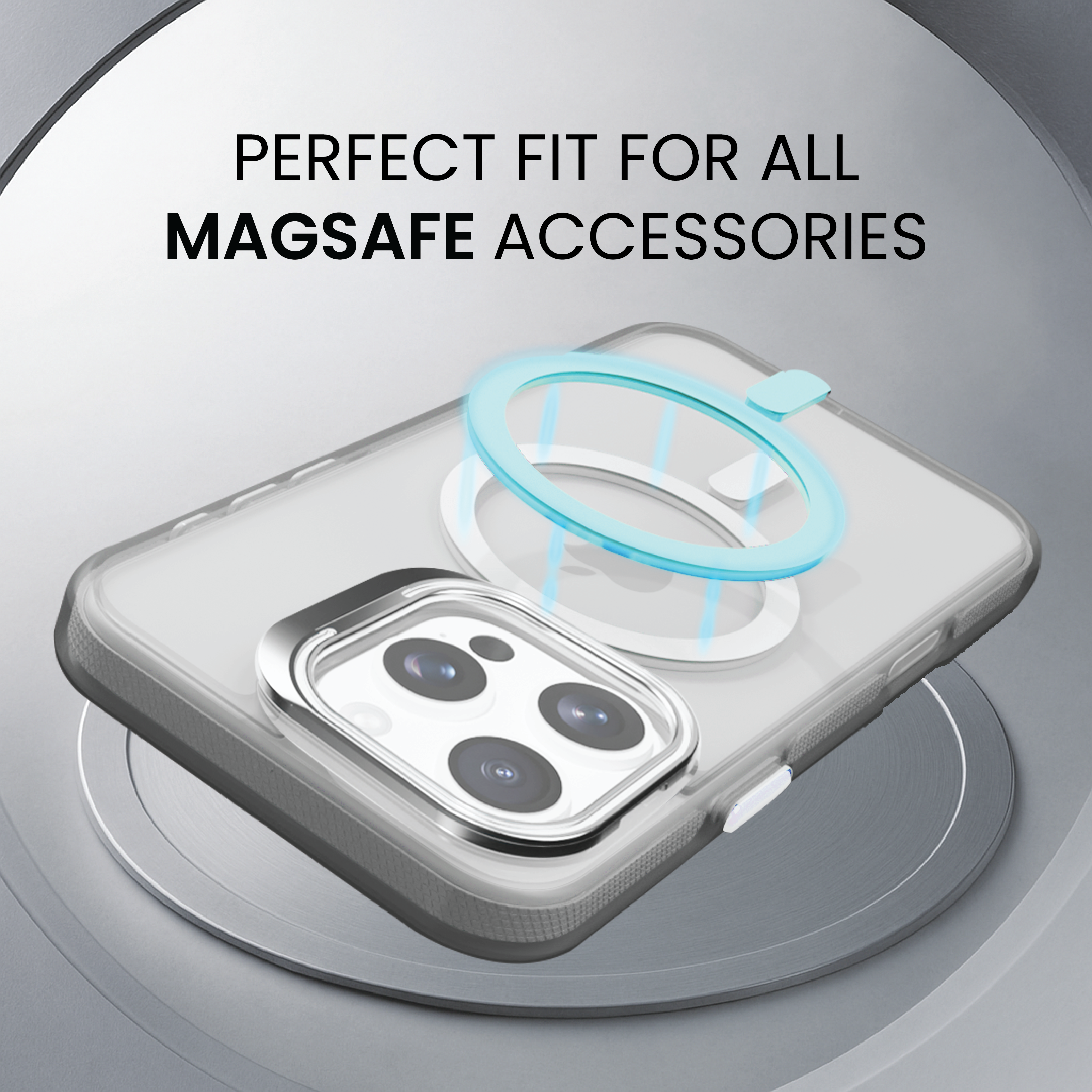 Basics - iPhone 16 Pro Cover - Clear Kickstand