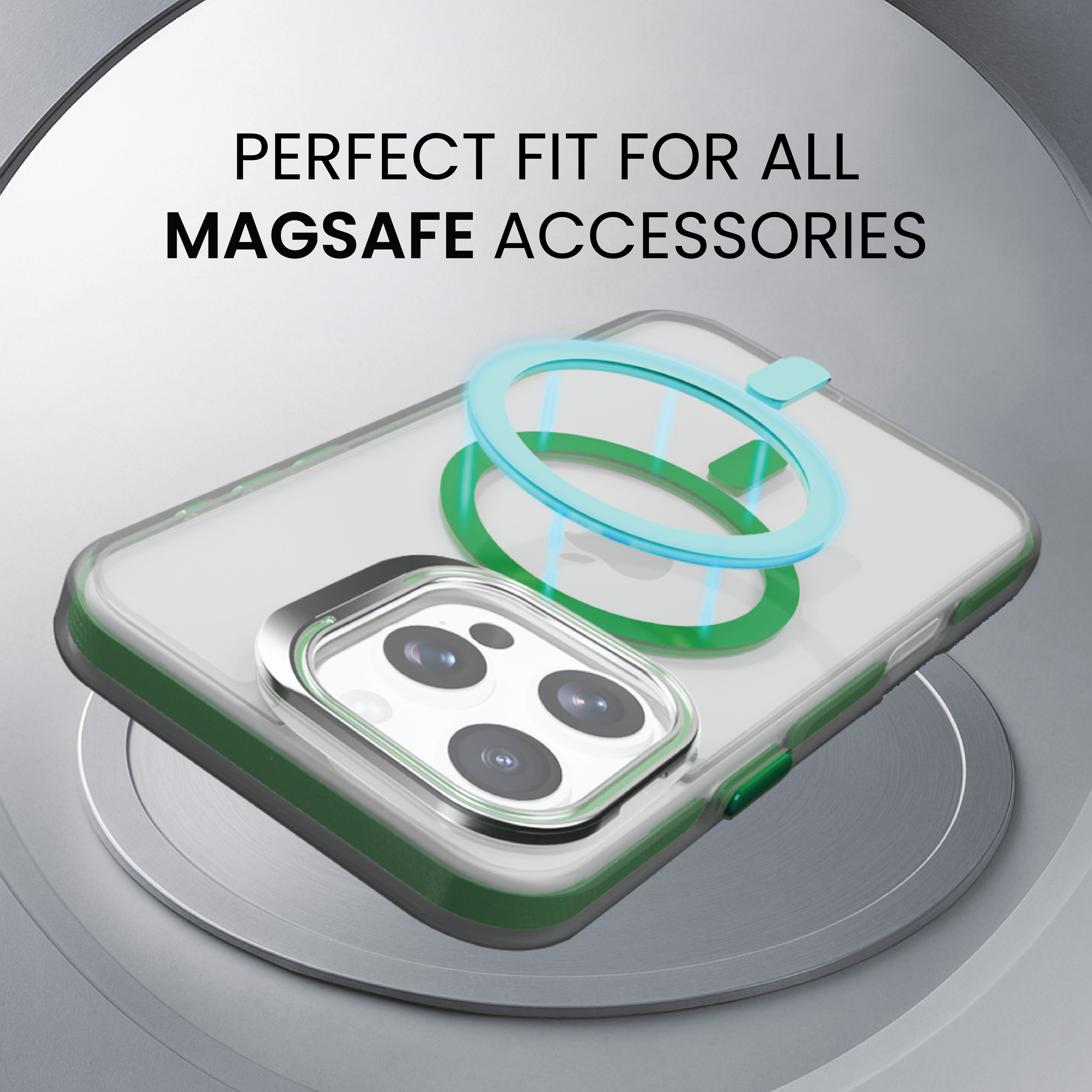 Basics - iPhone 16 Pro Max Cover - Clear Kickstand