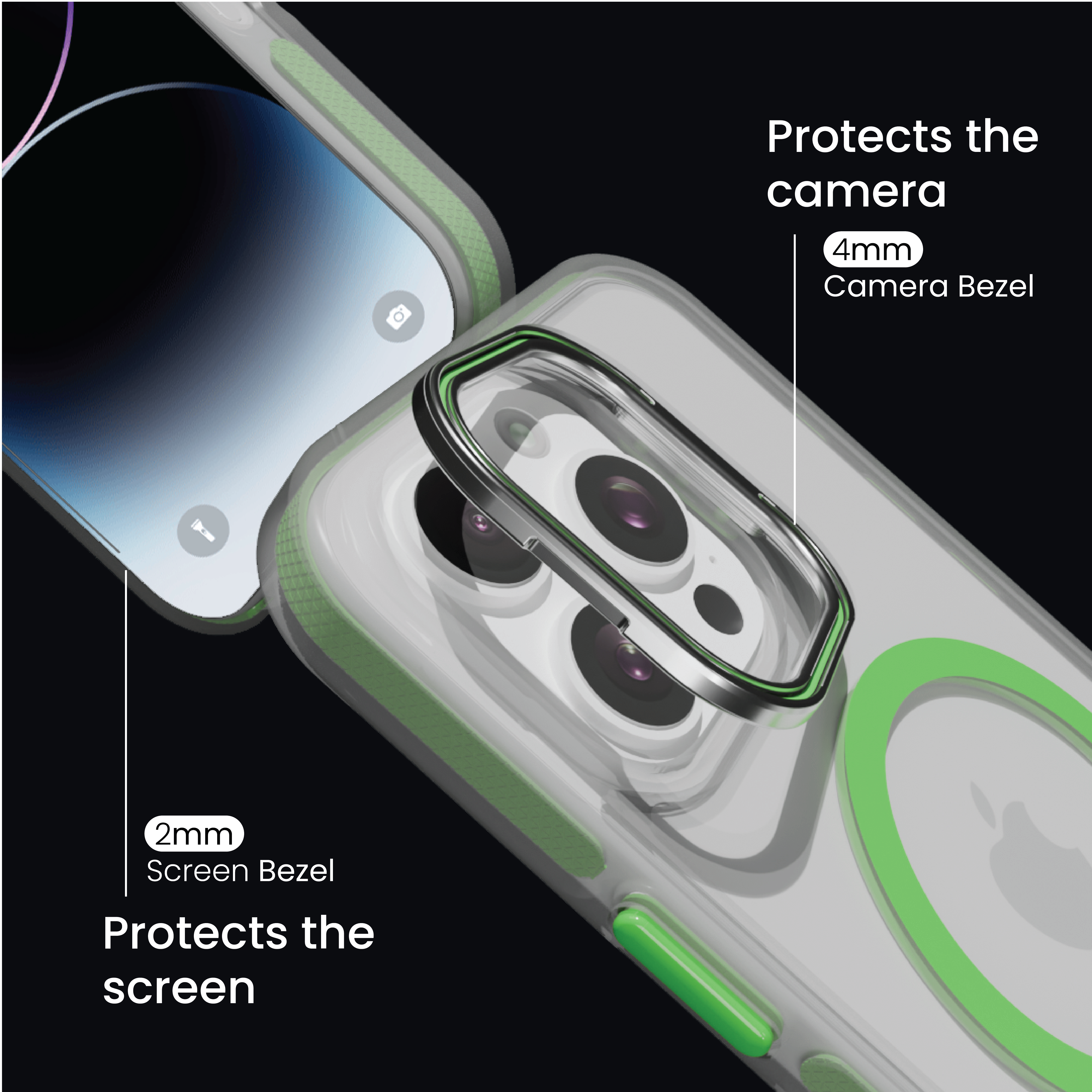 Basics - iPhone 16 Pro Cover - Clear Kickstand