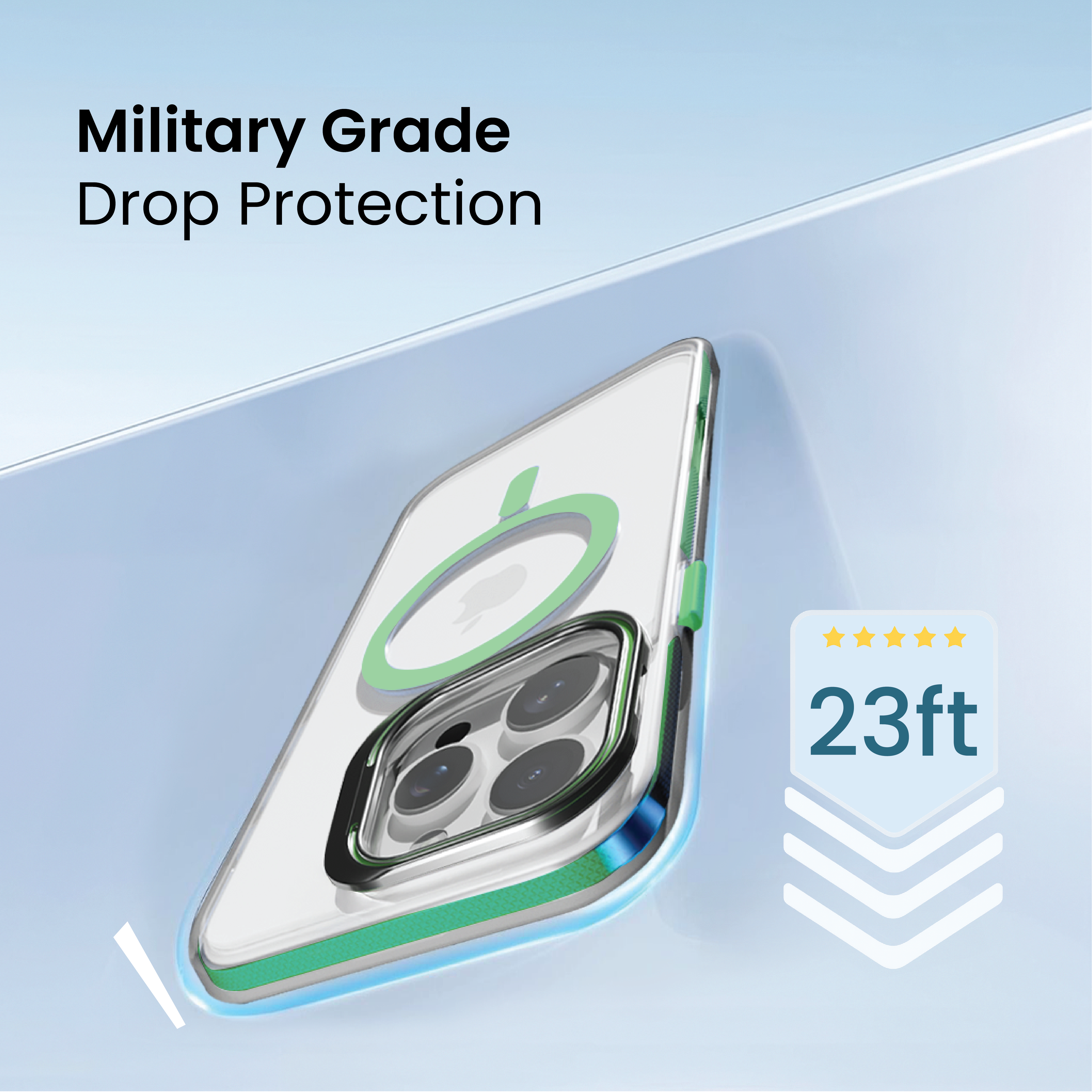 Basics - iPhone 16 Pro Cover - Clear Kickstand