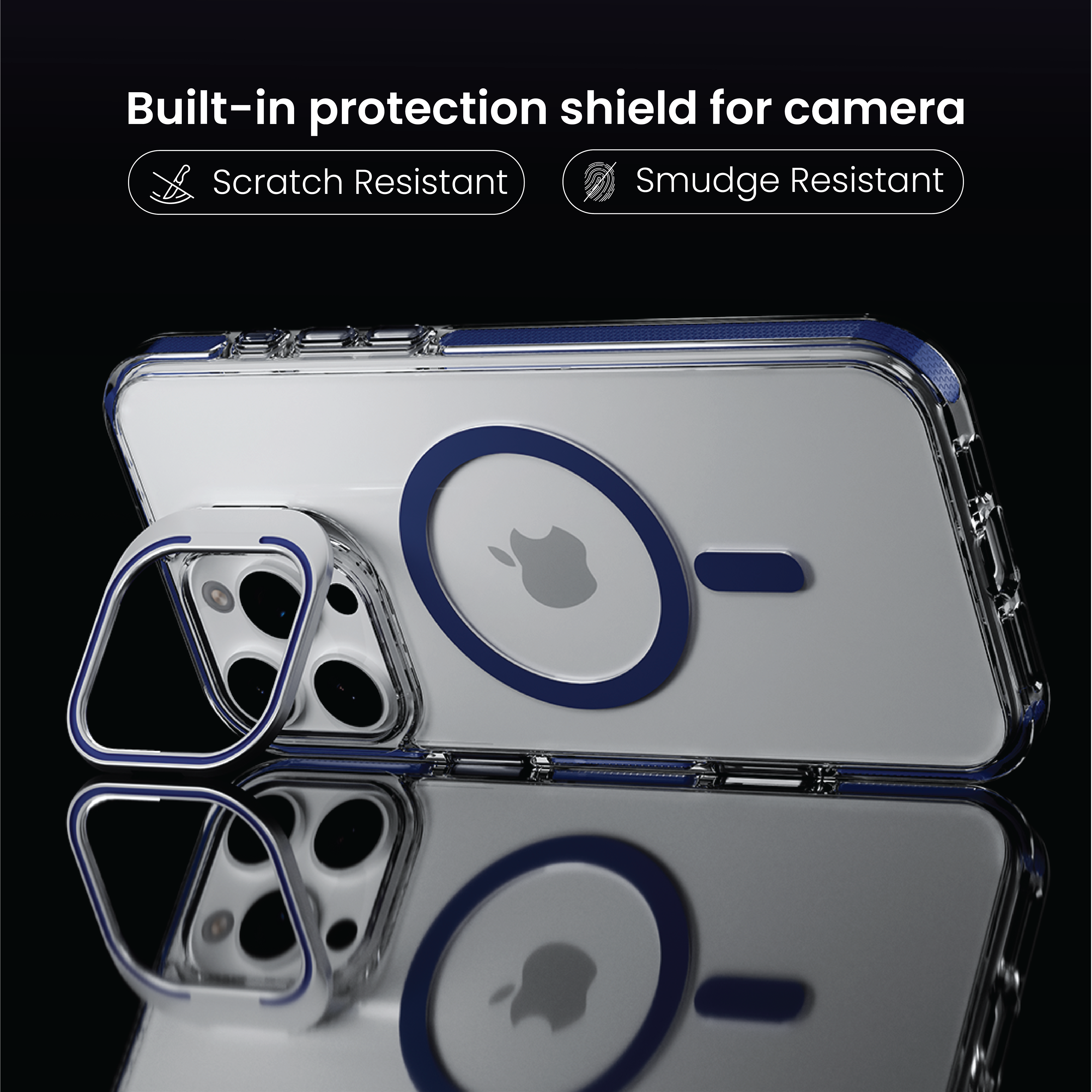 Basics - iPhone 16 Pro Max Cover - Clear Kickstand