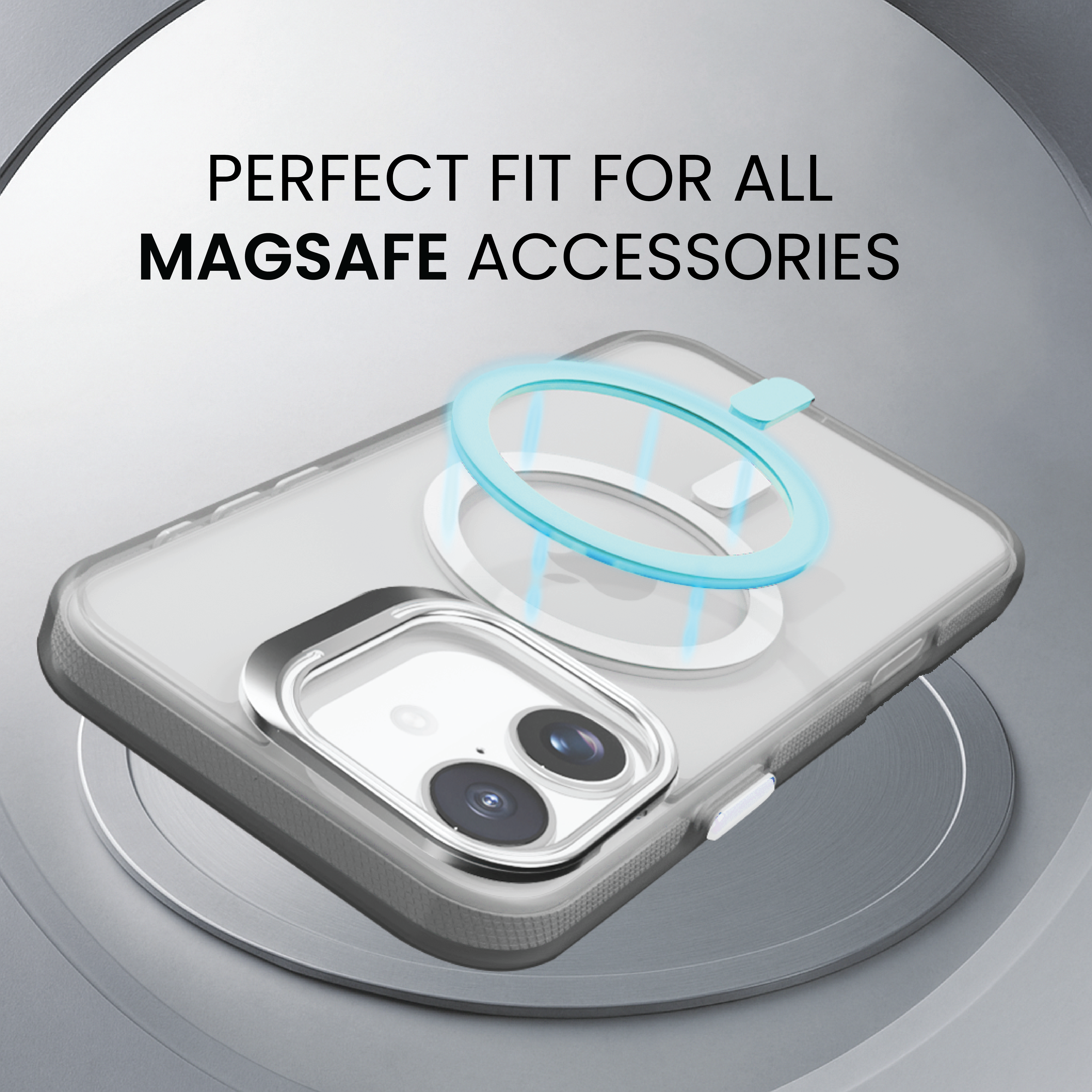 Basics - iPhone 16 Cover - Clear Kickstand