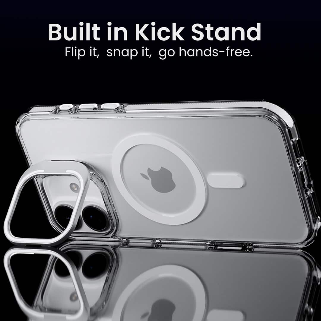 Basics - iPhone 17 Pro Cover - Clear Kickstand