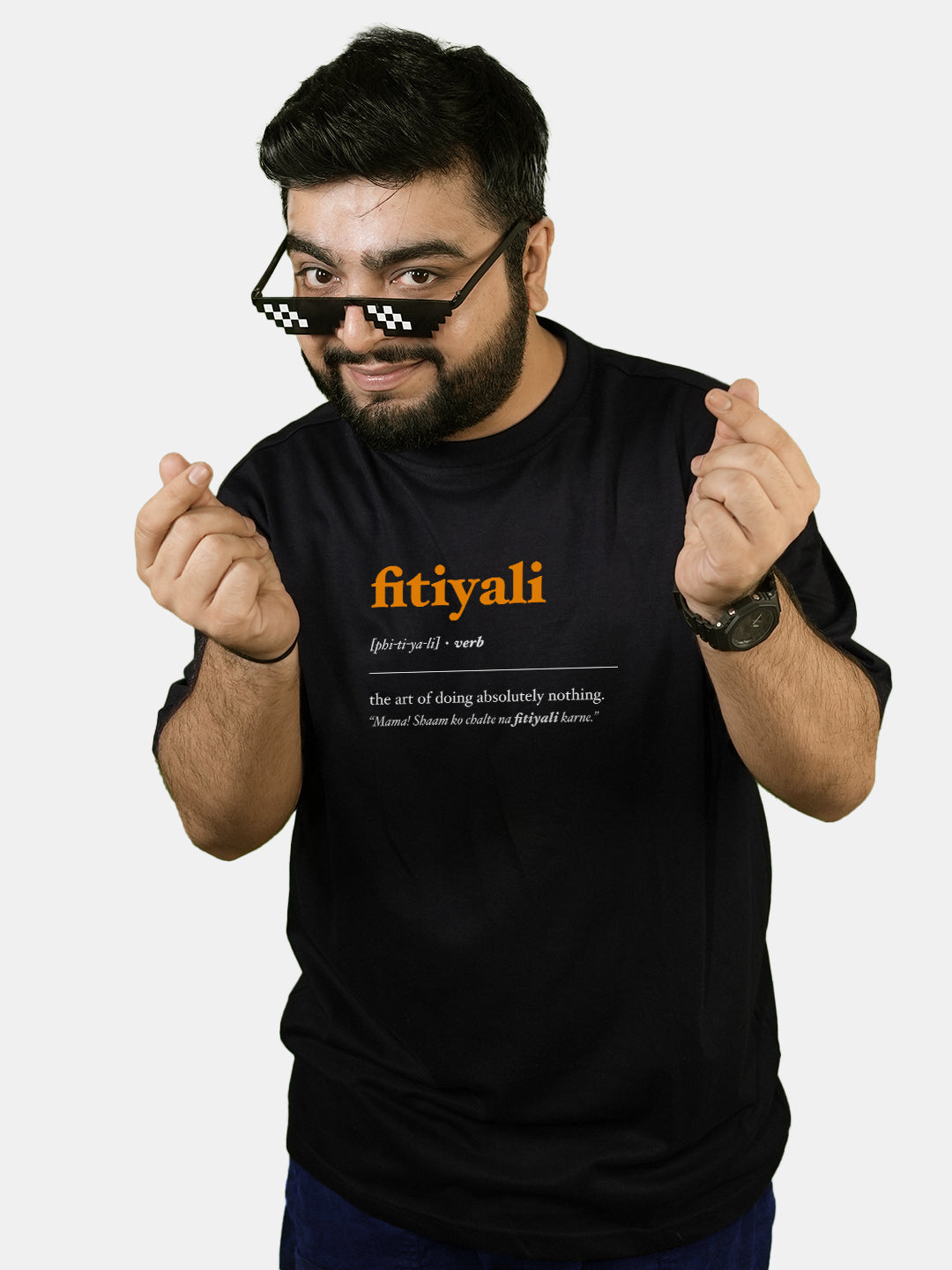 Fitiyali - Mens Oversized T-Shirt Black