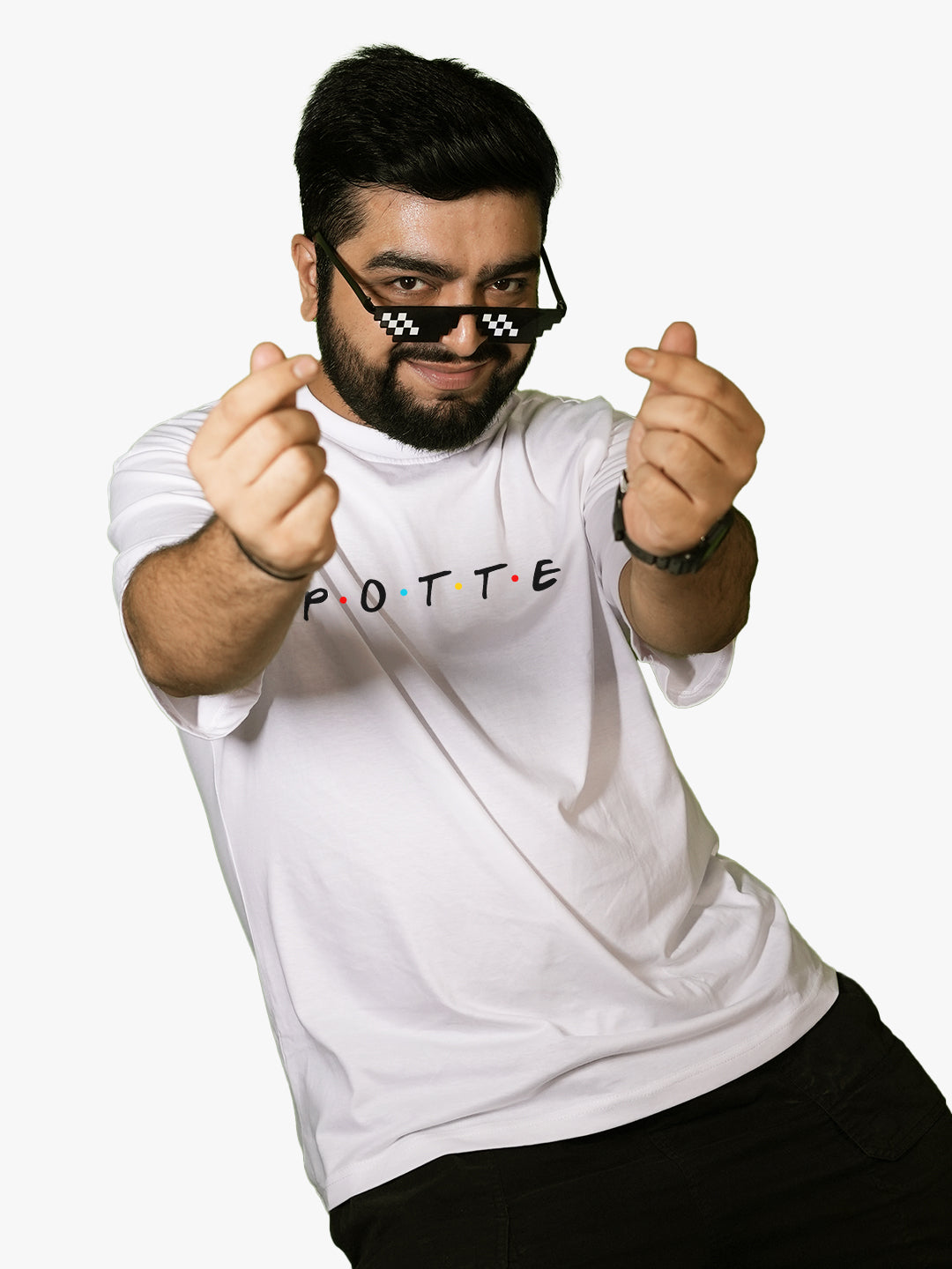 Potte - Mens Oversized T-Shirt White