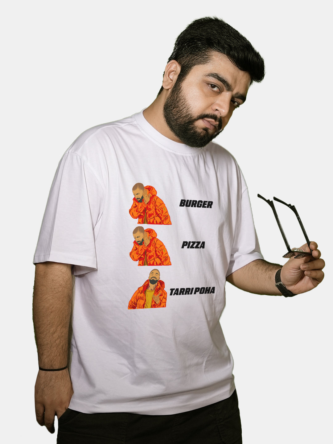 Tarri Poha - Mens Oversized T-Shirt White