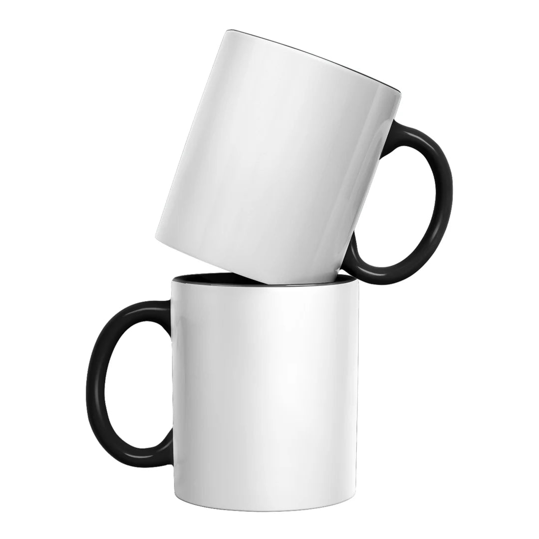Design Your Own Coffee Mug, black handle, both sides