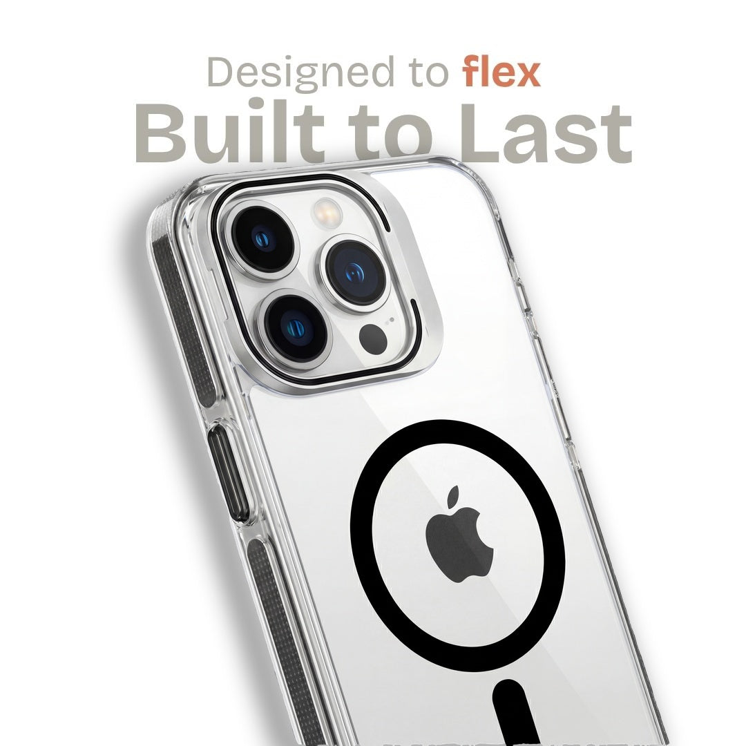 Clear Kickstand iPhone Case for iPhone 16 Pro Max Black | Macmerise
