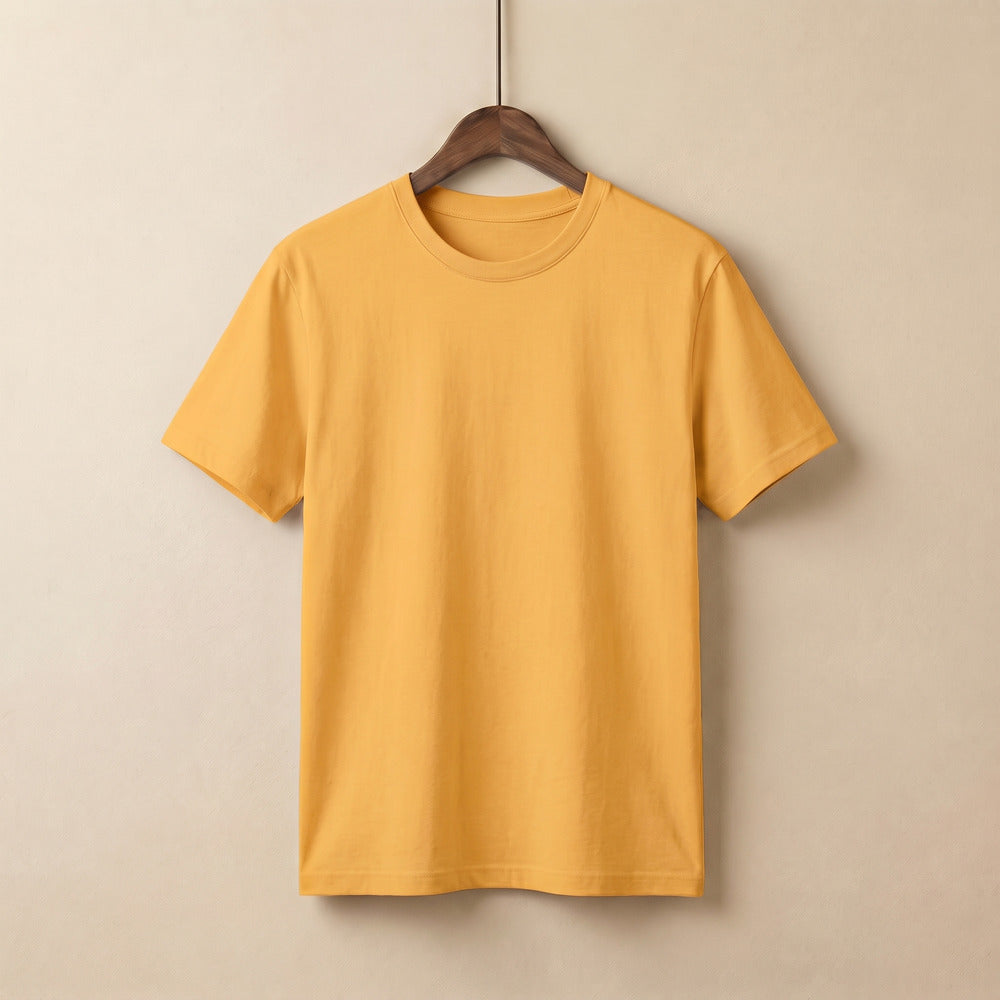 Classic Golden Yellow Unisex T-Shirt - front view | Macmerise