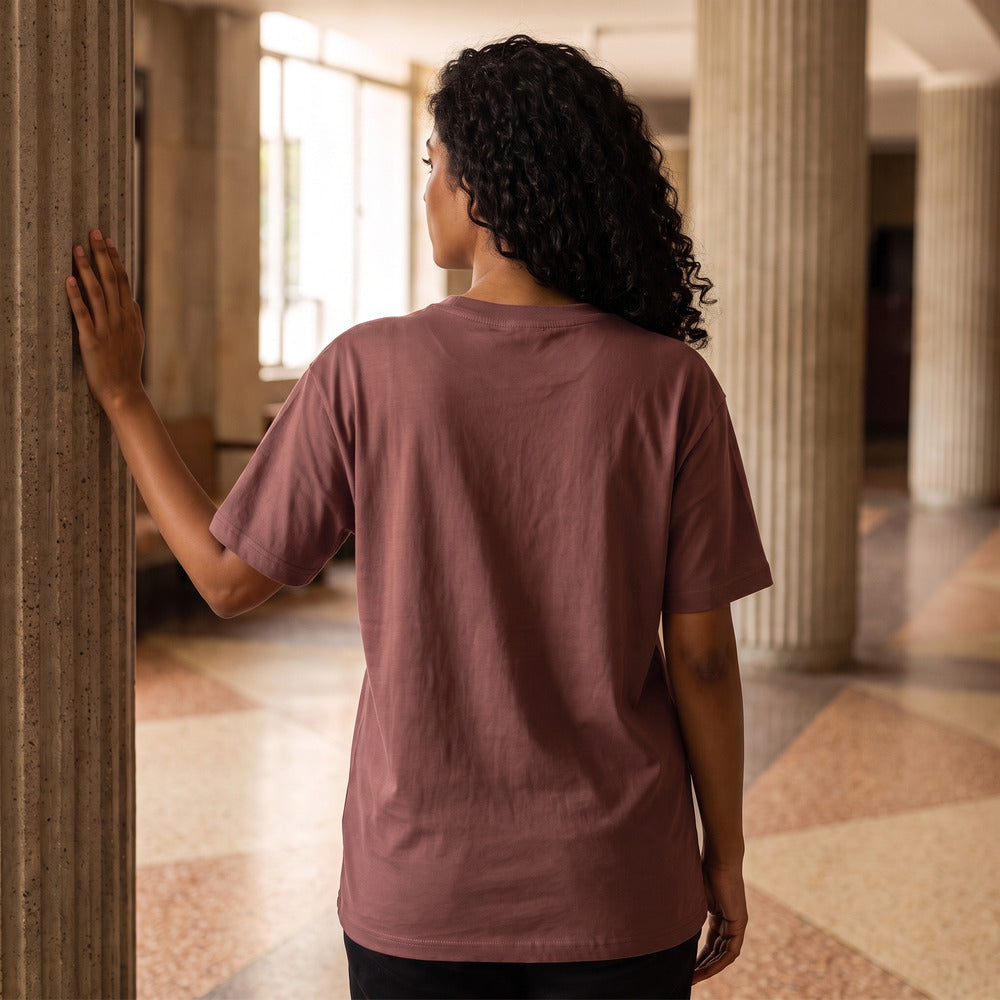 Classic Metallic Rose Unisex T-Shirt - detail view | Macmerise