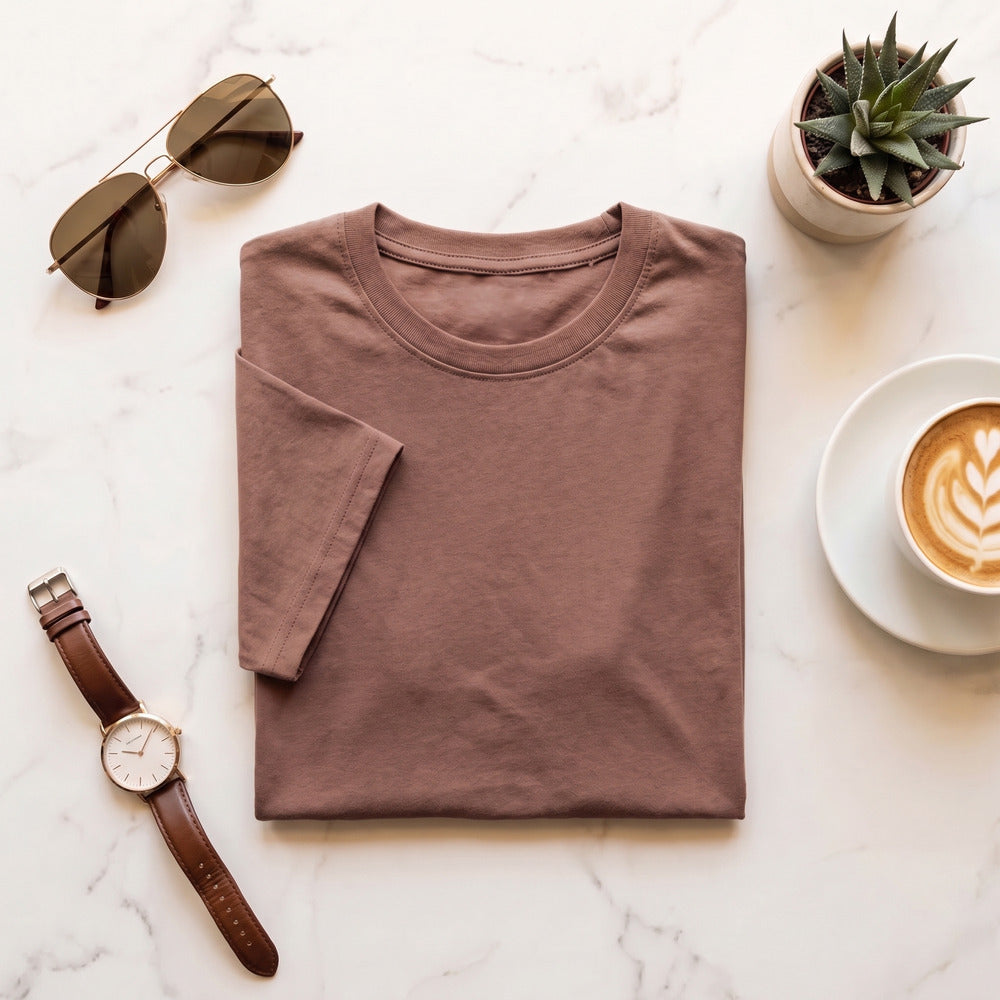 Classic Metallic Rose Unisex T-Shirt - detail view | Macmerise