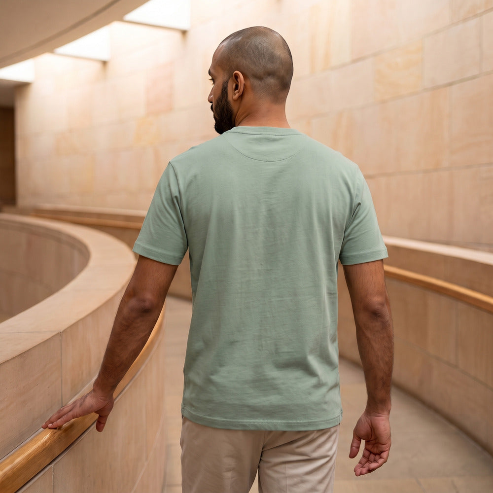 Classic Sage Green Unisex T-Shirt - detail view | Macmerise