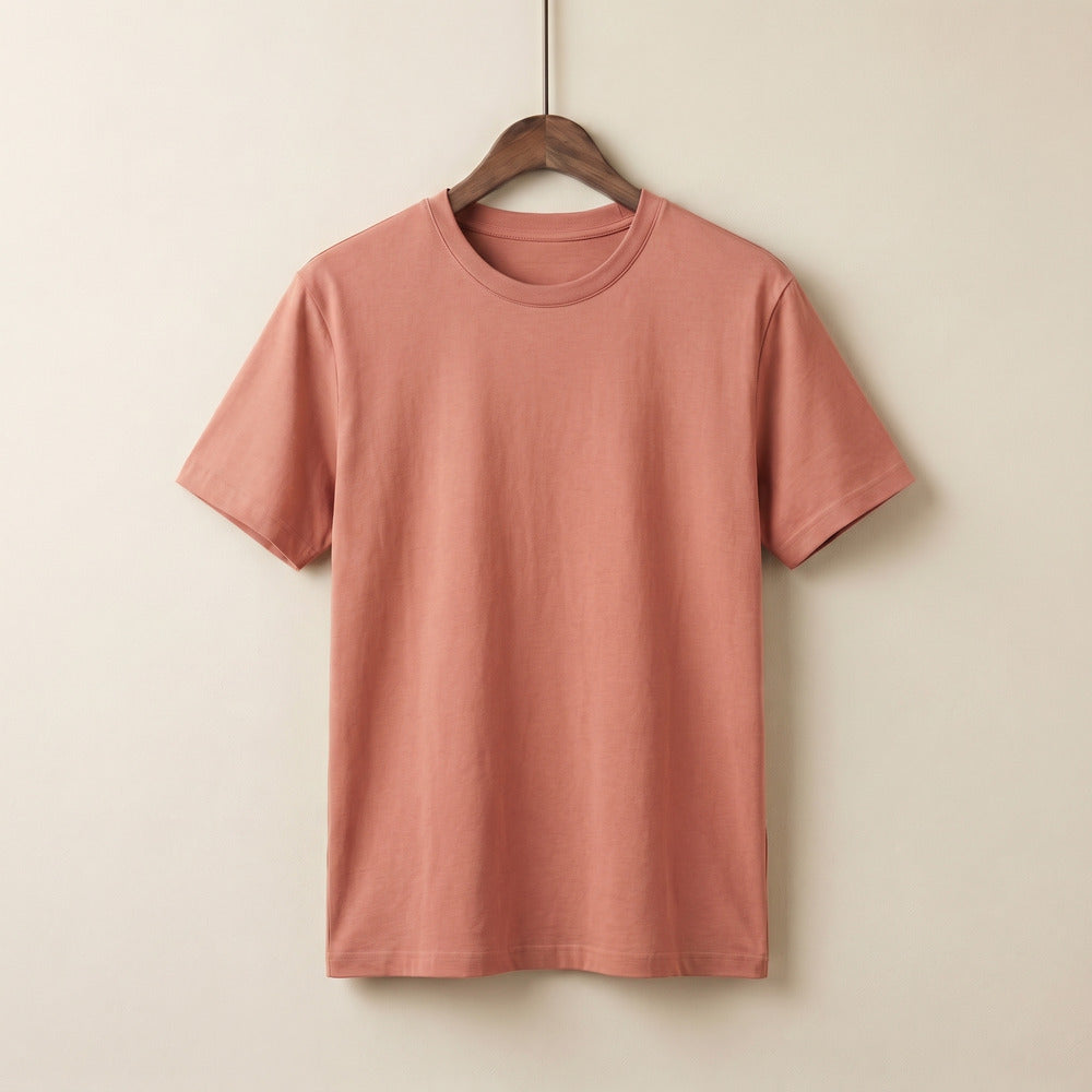 Classic Salmon Pink Unisex T-Shirt - front view | Macmerise