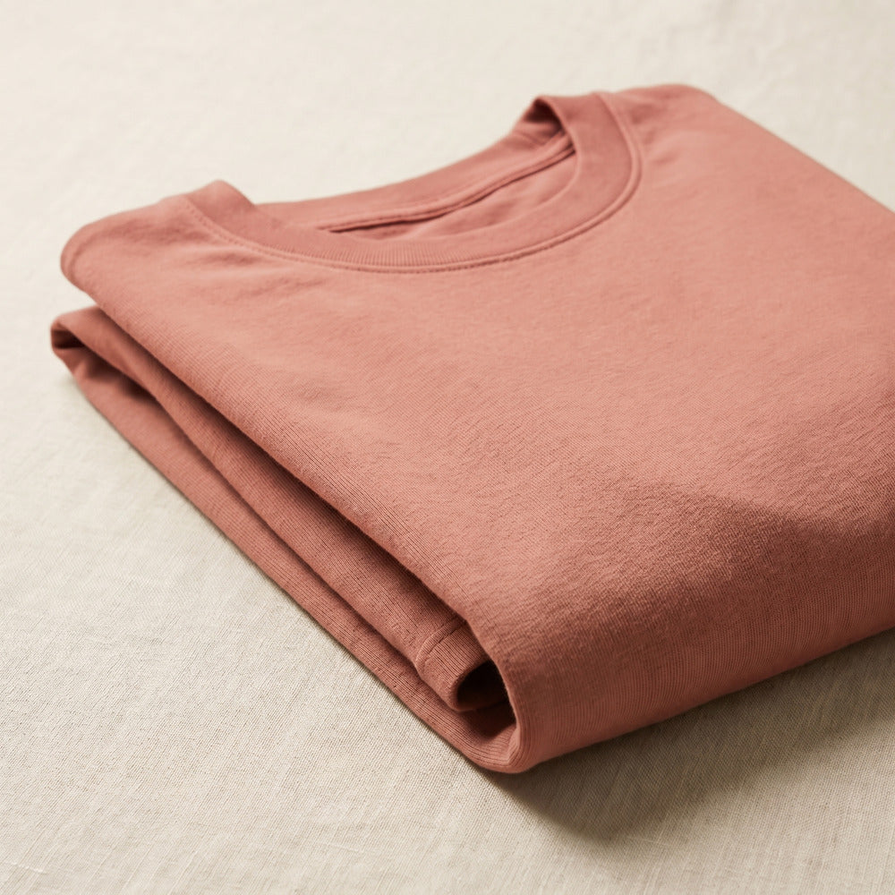 Classic Salmon Pink Unisex T-Shirt - detail view | Macmerise