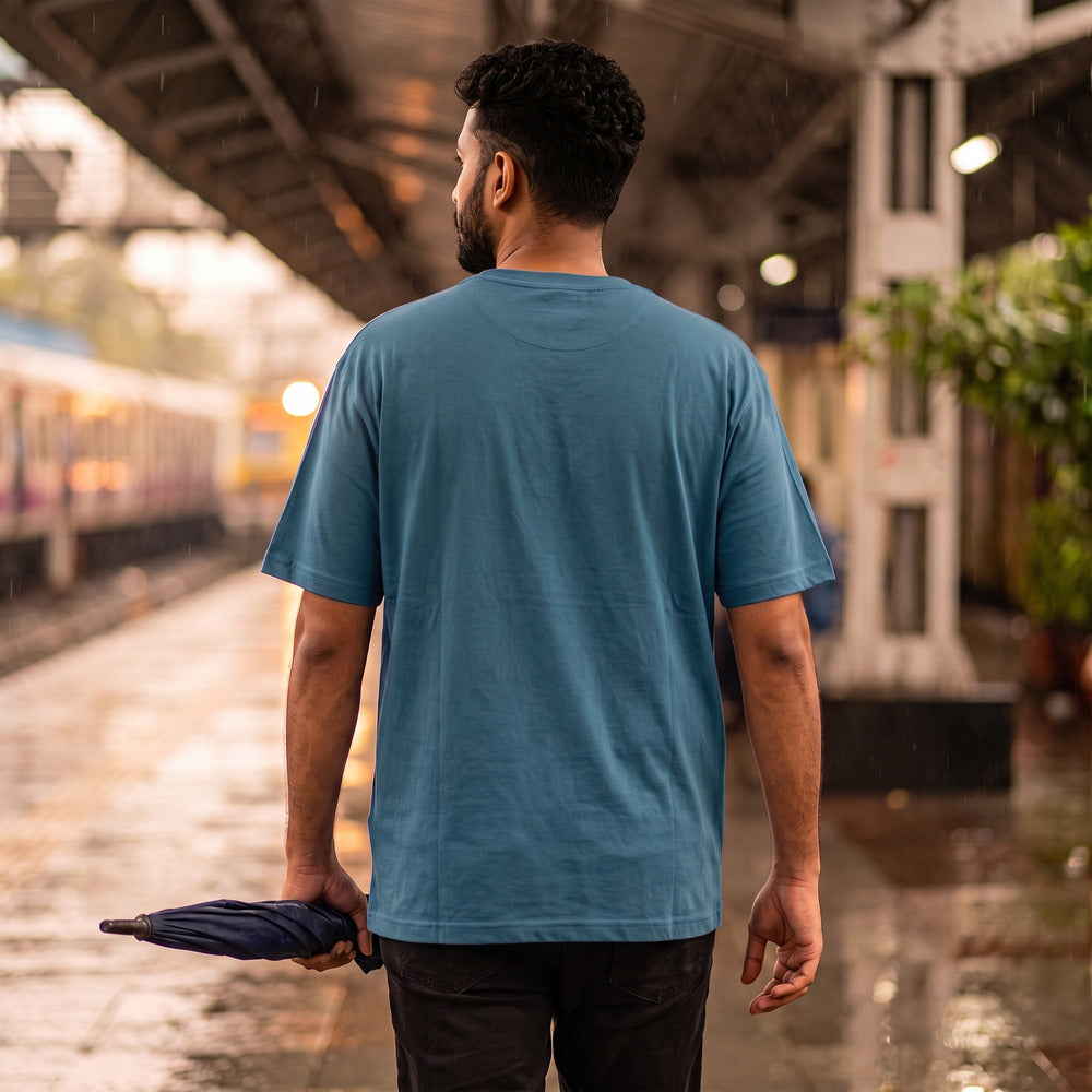 Classic Sapphire Blue Unisex T-Shirt - detail view | Macmerise