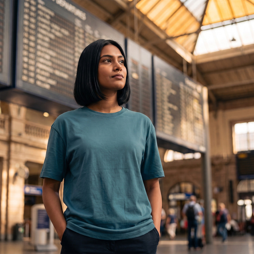 Classic Sapphire Blue Unisex T-Shirt - detail view | Macmerise