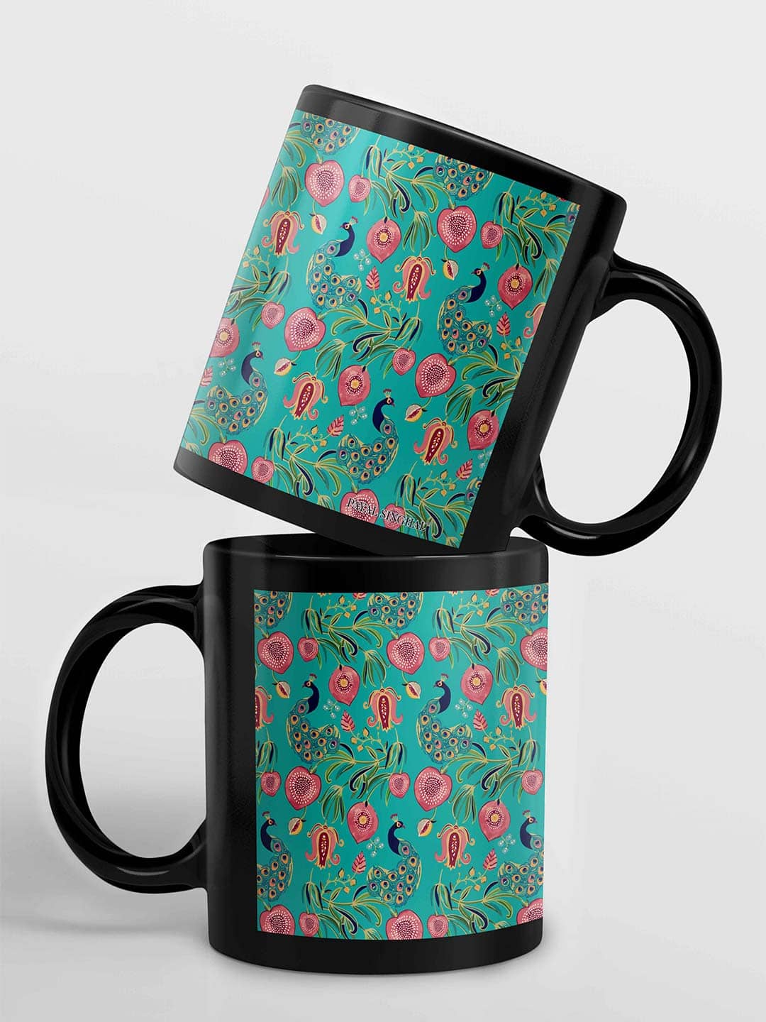 Payal Singhal Anaar and Mor Teal - Coffee Mug