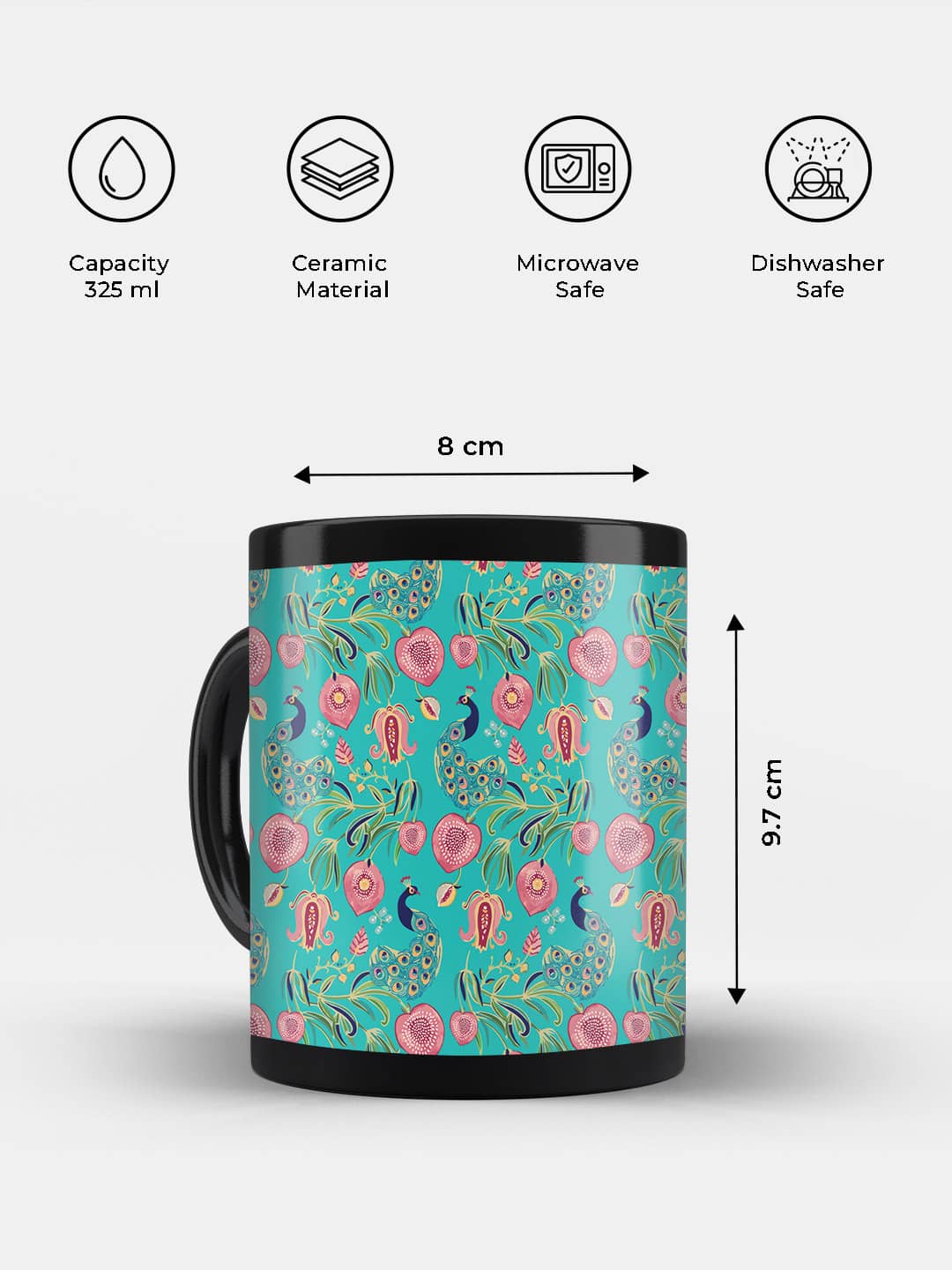 Payal Singhal Anaar and Mor Teal - Coffee Mug