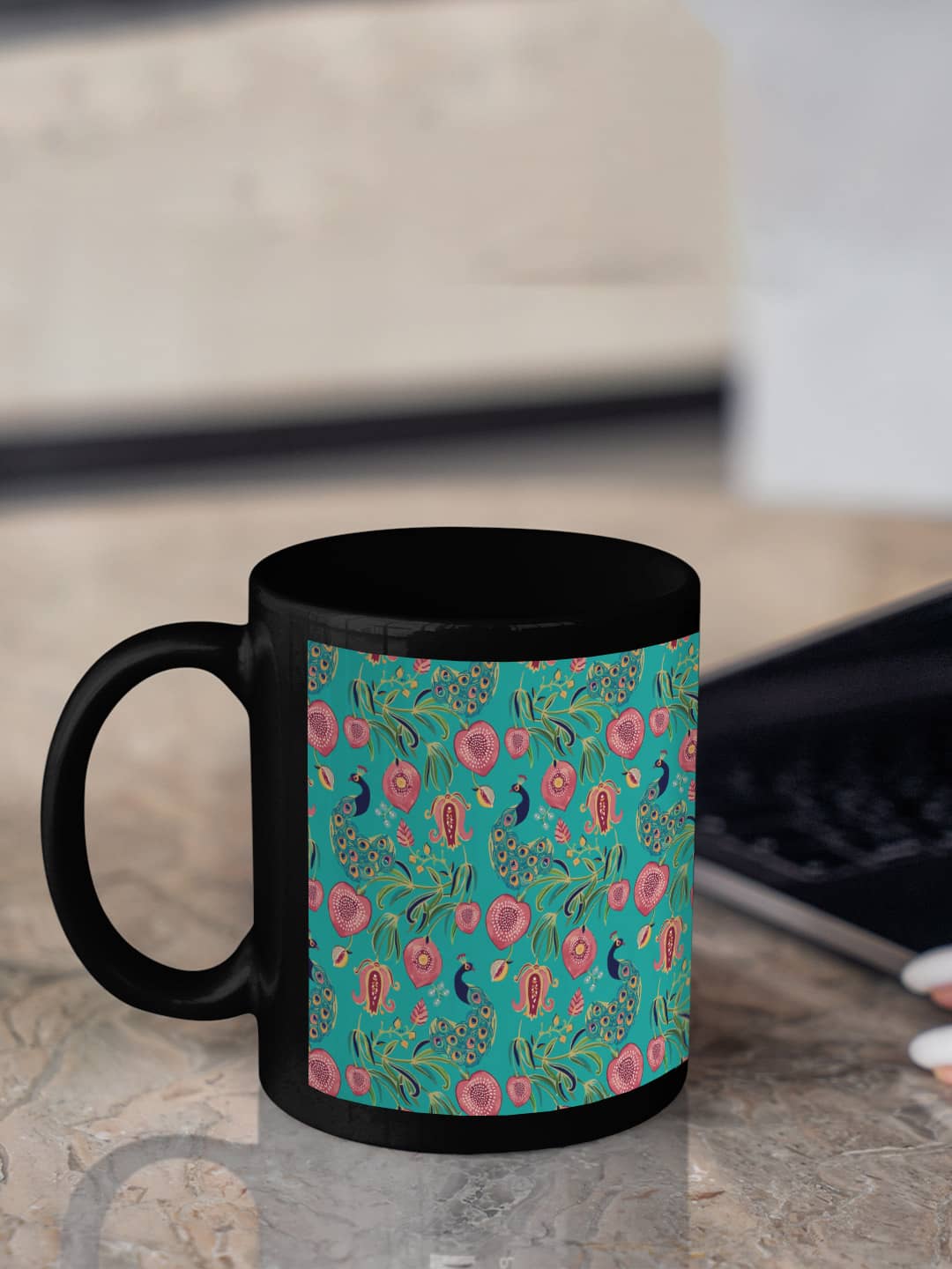 Payal Singhal Anaar and Mor Teal - Coffee Mug