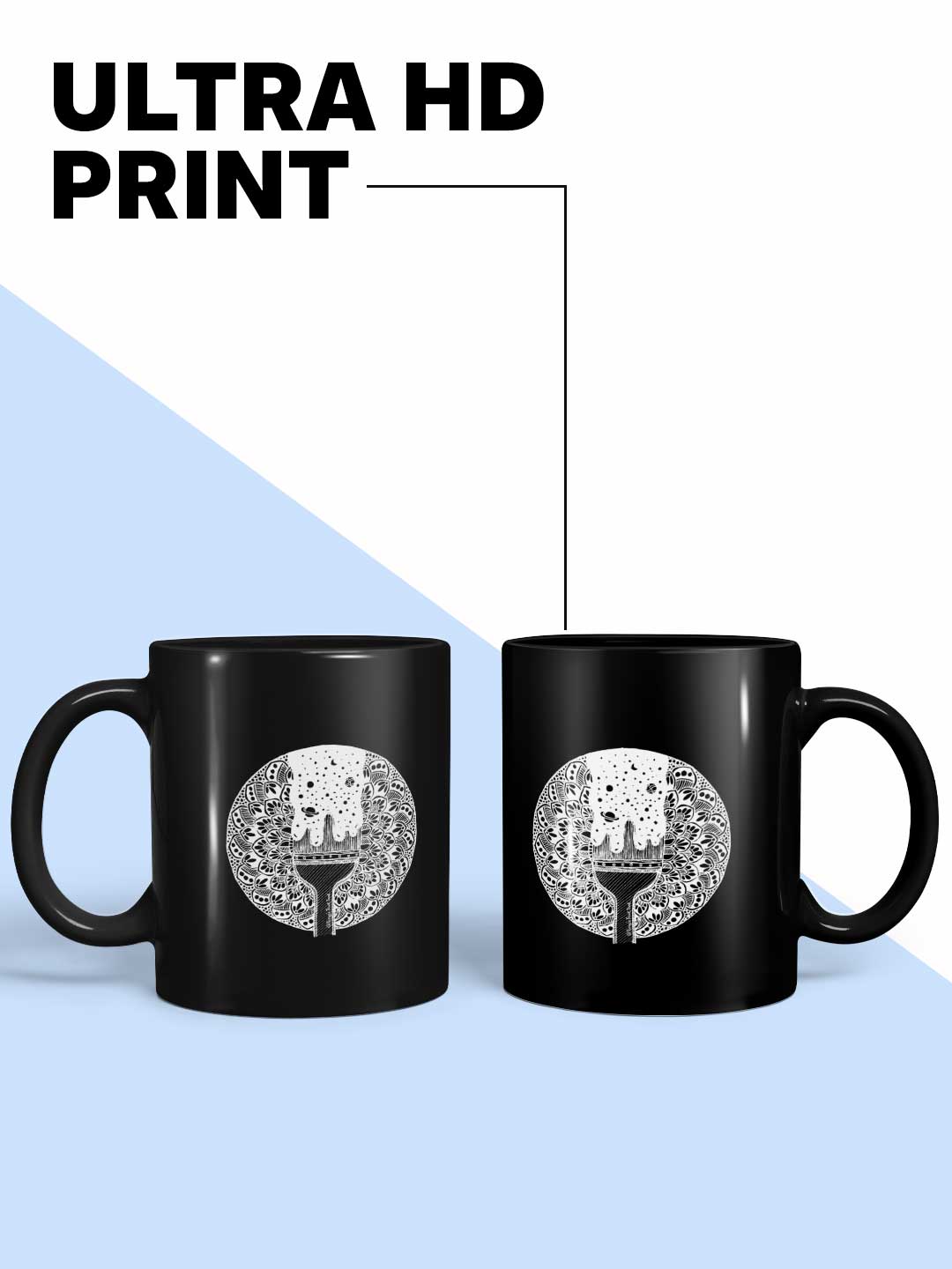 Paintbrush White - Coffee Mug