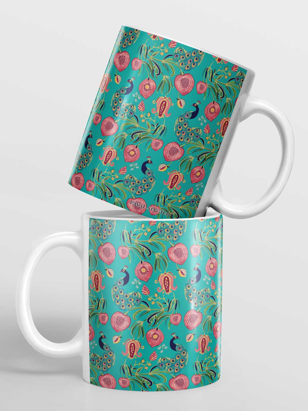 Payal Singhal Anaar and Mor Teal - Coffee Mug