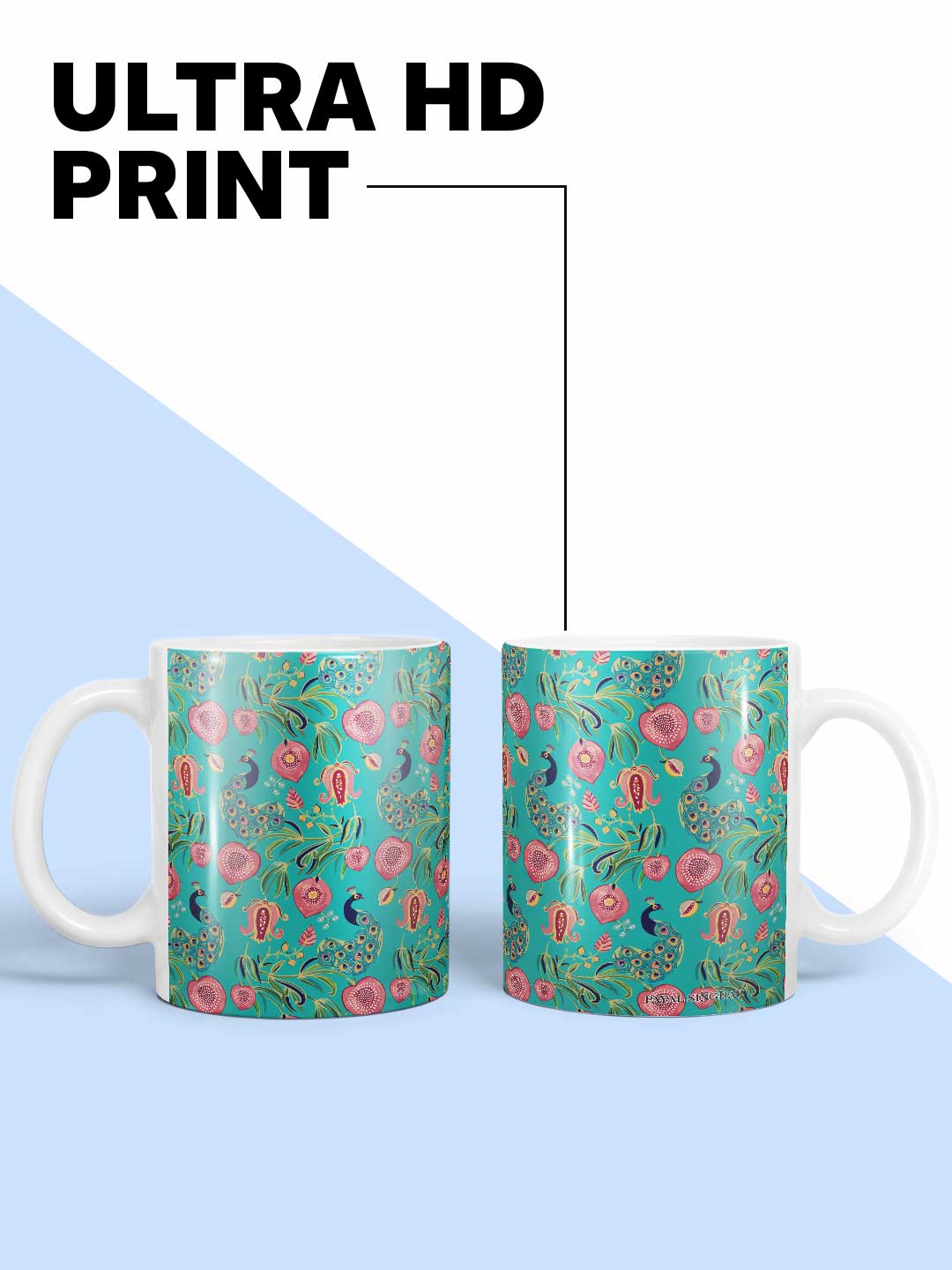 Payal Singhal Anaar and Mor Teal - Coffee Mug